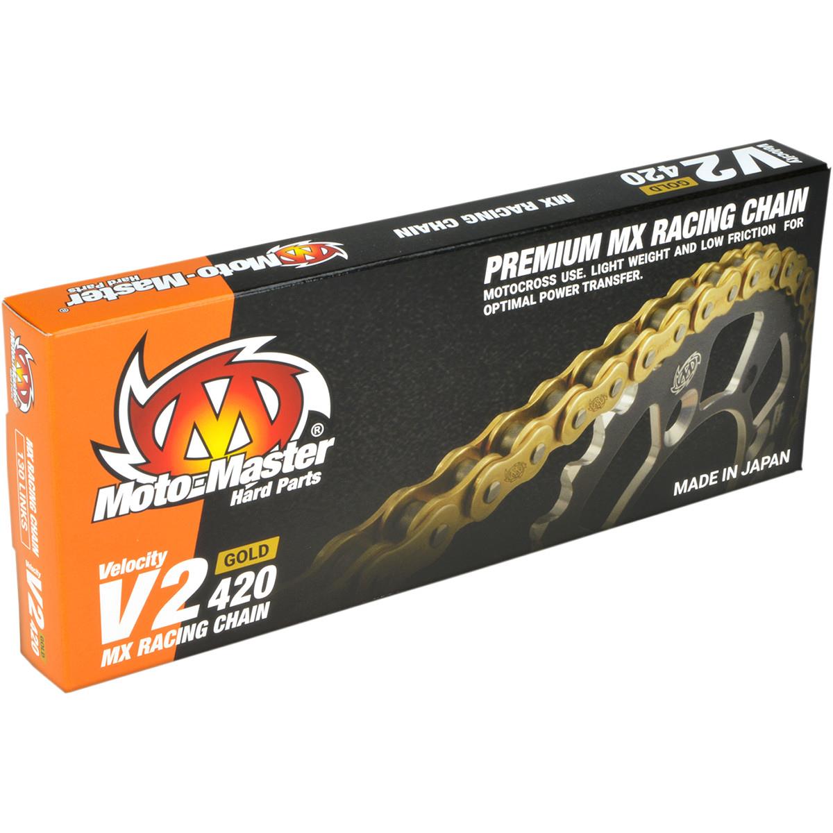 Moto-Master Kette MX V2 420er Teilung, Gold