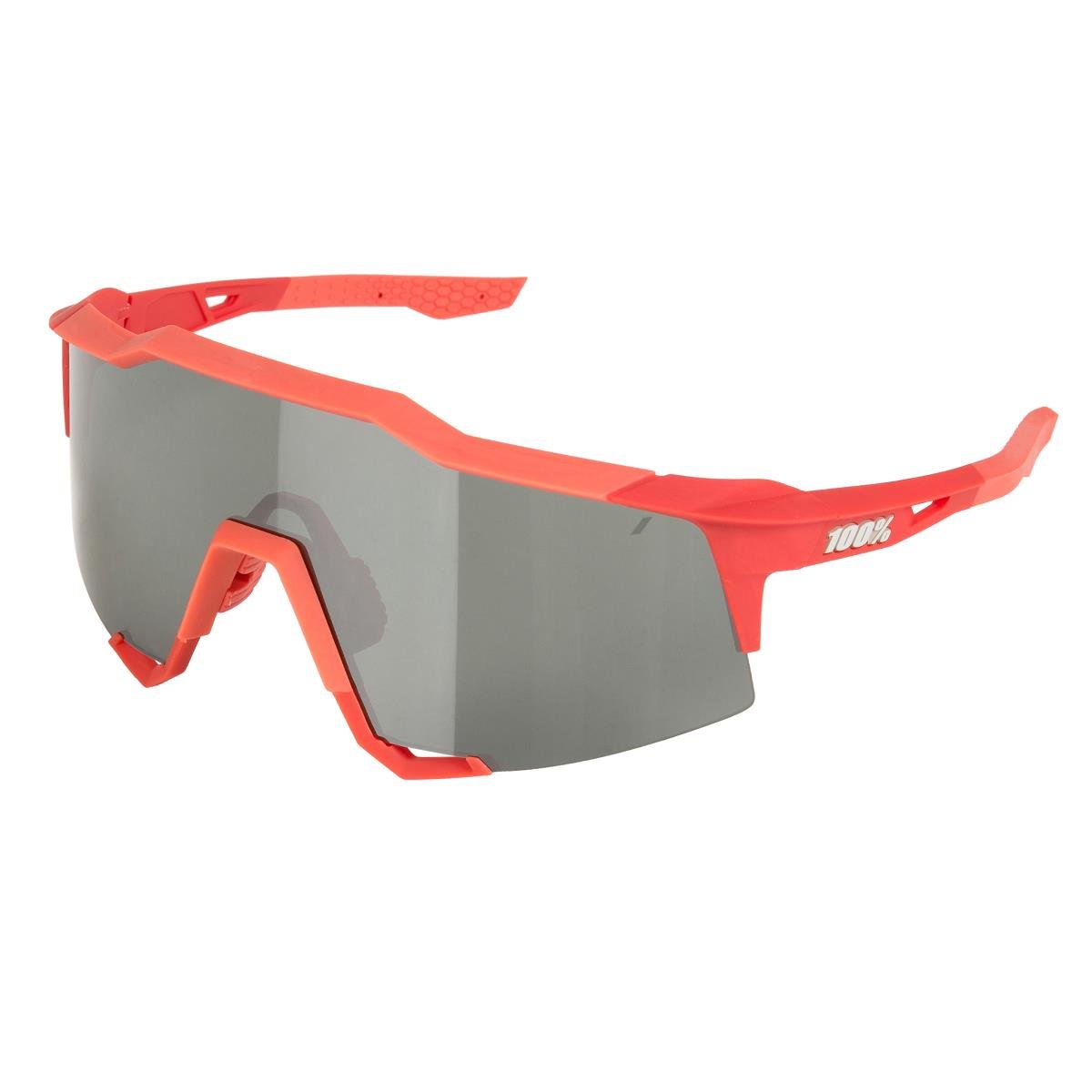 100% MTB Sport Glasses Speedcraft Tall Soft Tact Coral - Mirror Lens ...