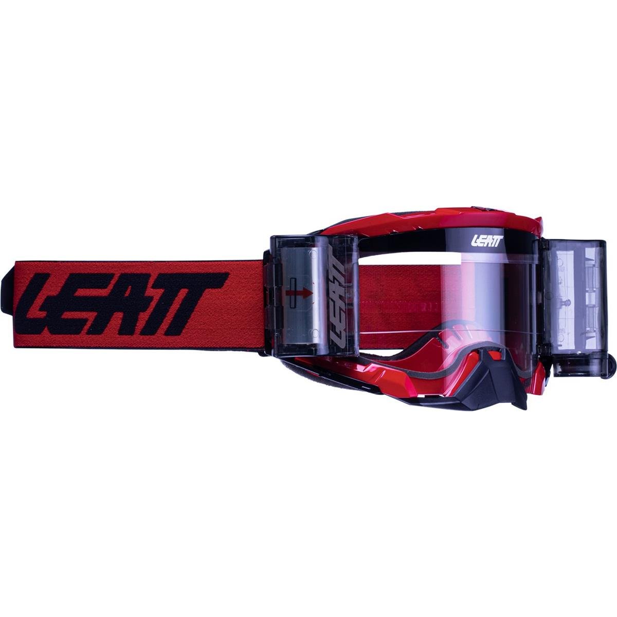 Leatt Goggle Velocity 5.5 with Roll Off System - Red/Clear