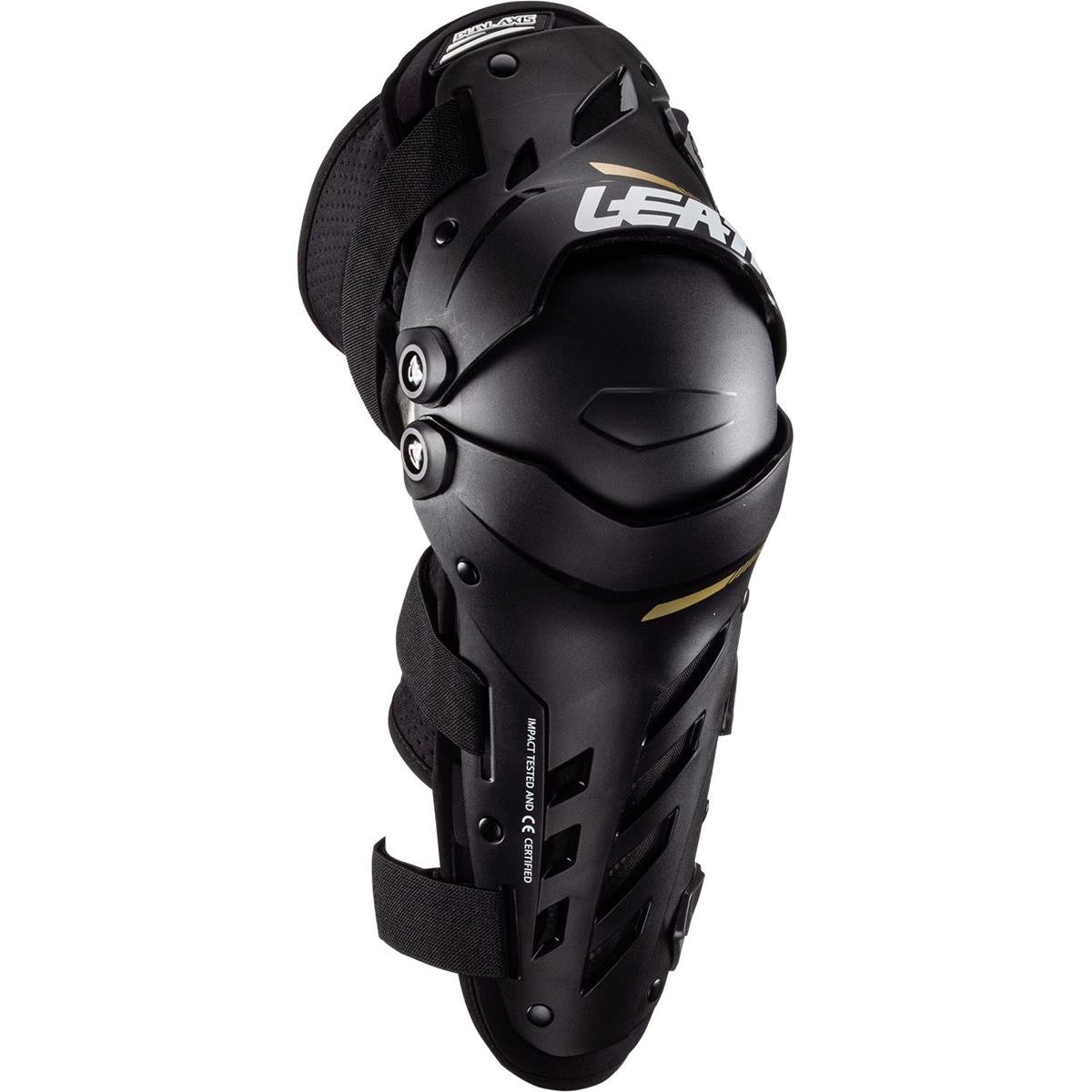 White Black Leatt Dual Axis Mx Motocross And Enduro Mens Body Armour Knee Pads 