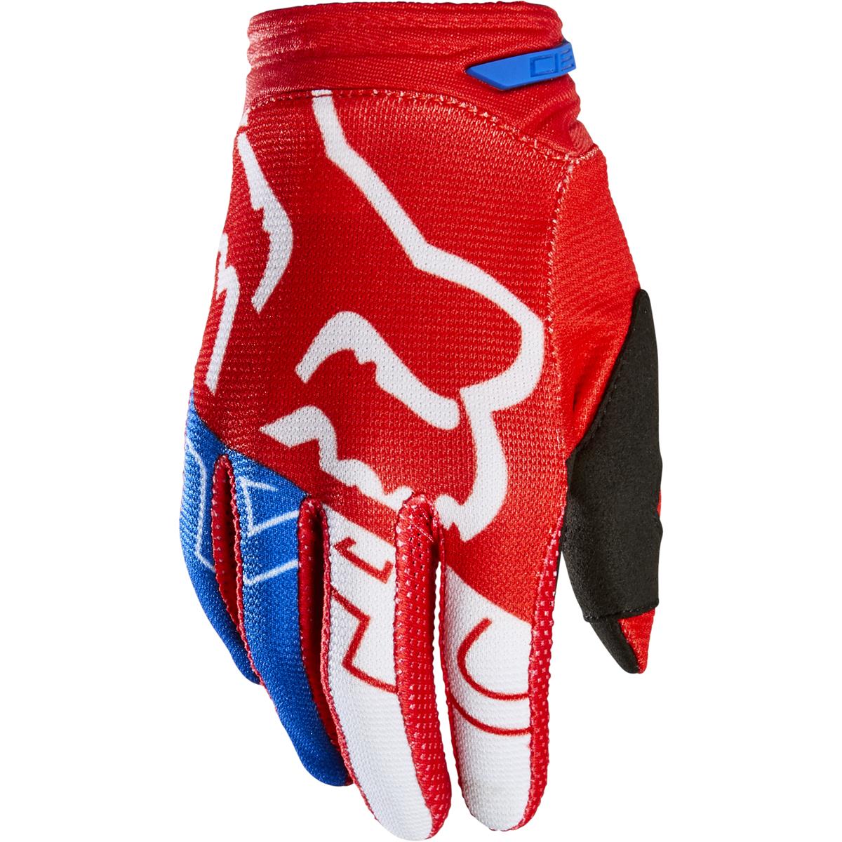Fox Kids Gloves 180 Skew - White/Red/Blue