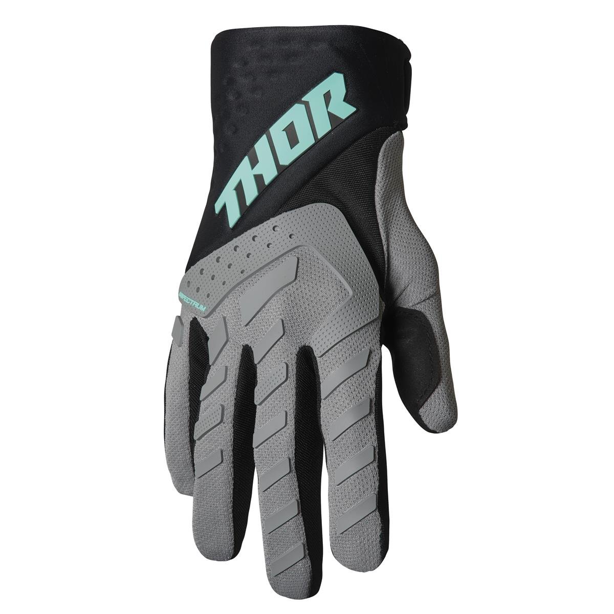 Thor Gloves Spectrum Black/Gray/Mint