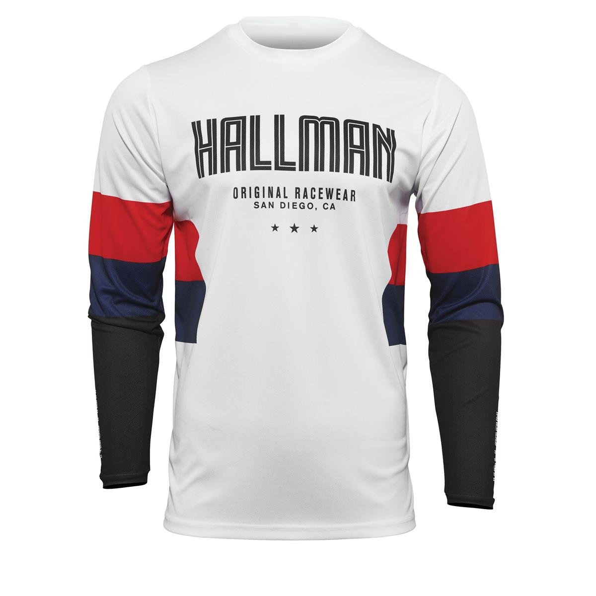 Thor Maglia MX Differ Draft - Bianco/Rosso/Navy