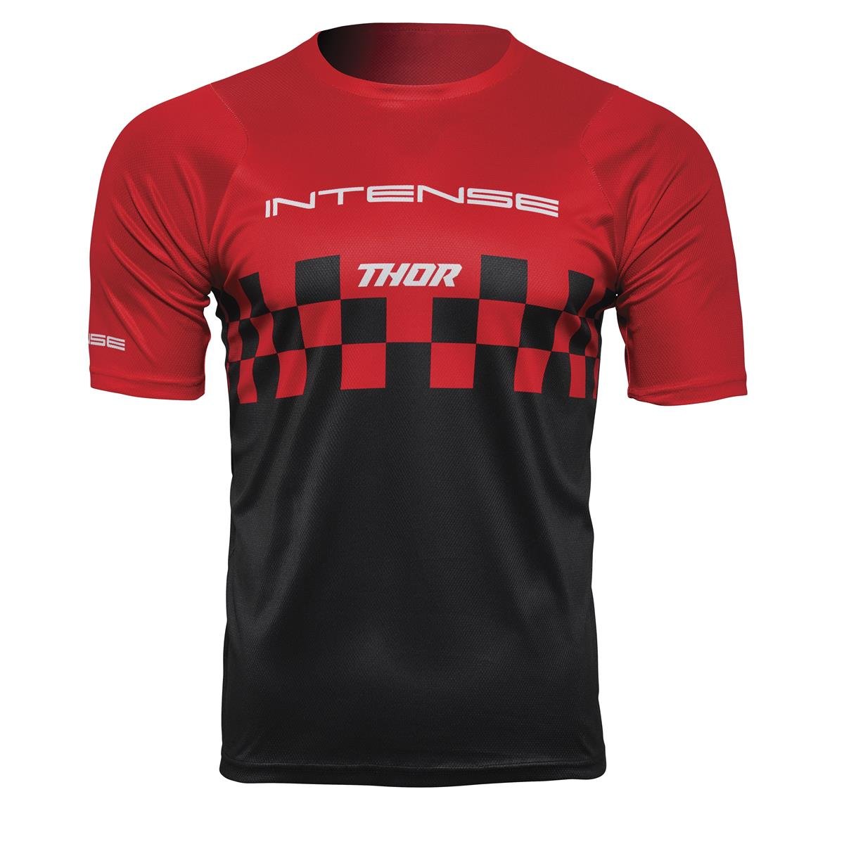 Thor MTB Jerseys Short Sleeve Intense Chex - Red/Black