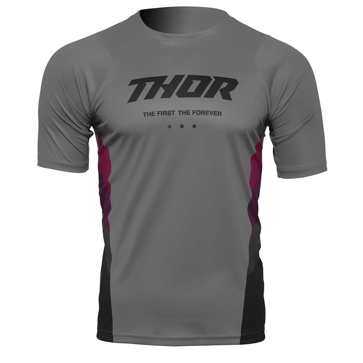 Thor MTB-Jerseys Kurzarm Assist React - Grau/Violet