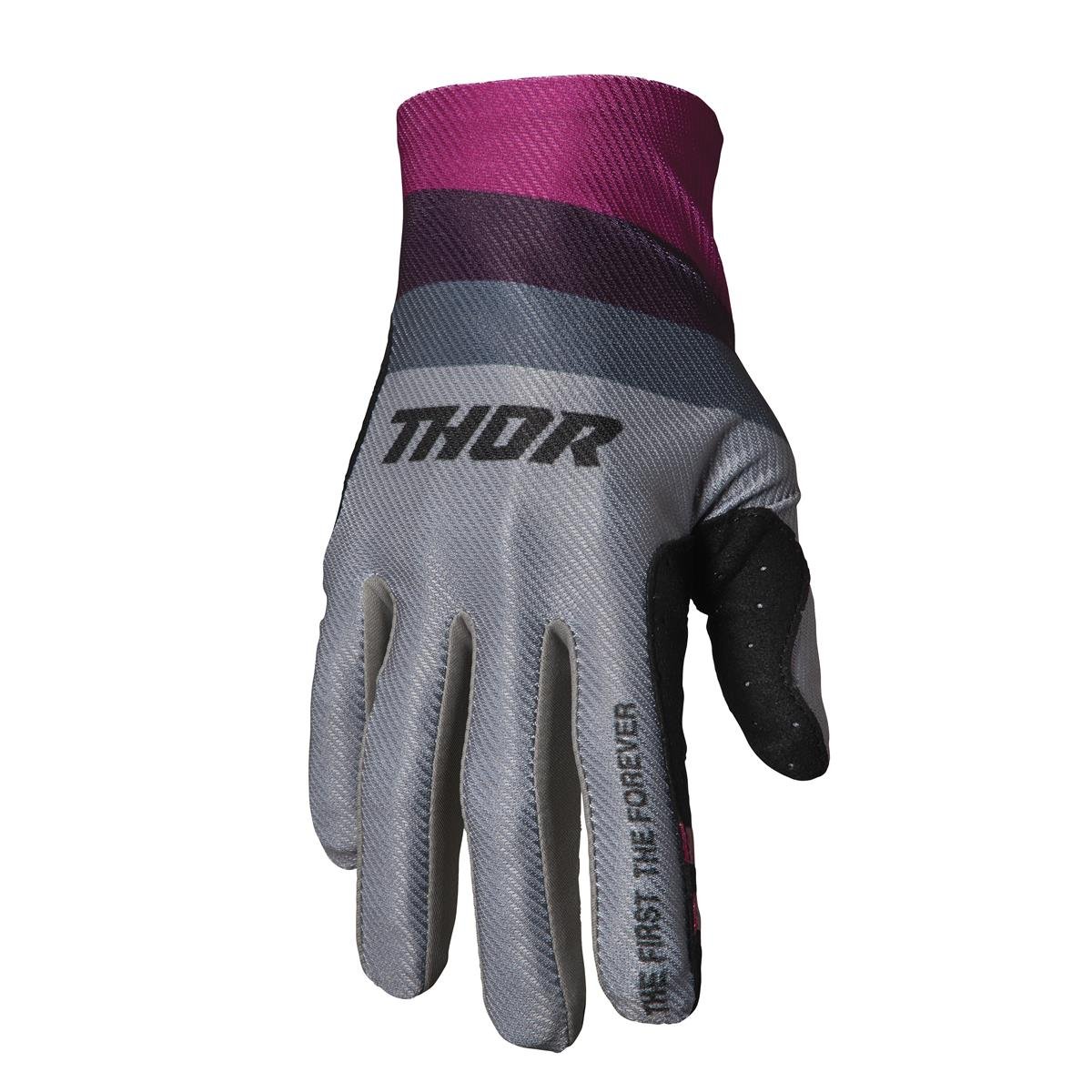 Thor MTB Gloves Assist React - Grey/Purple