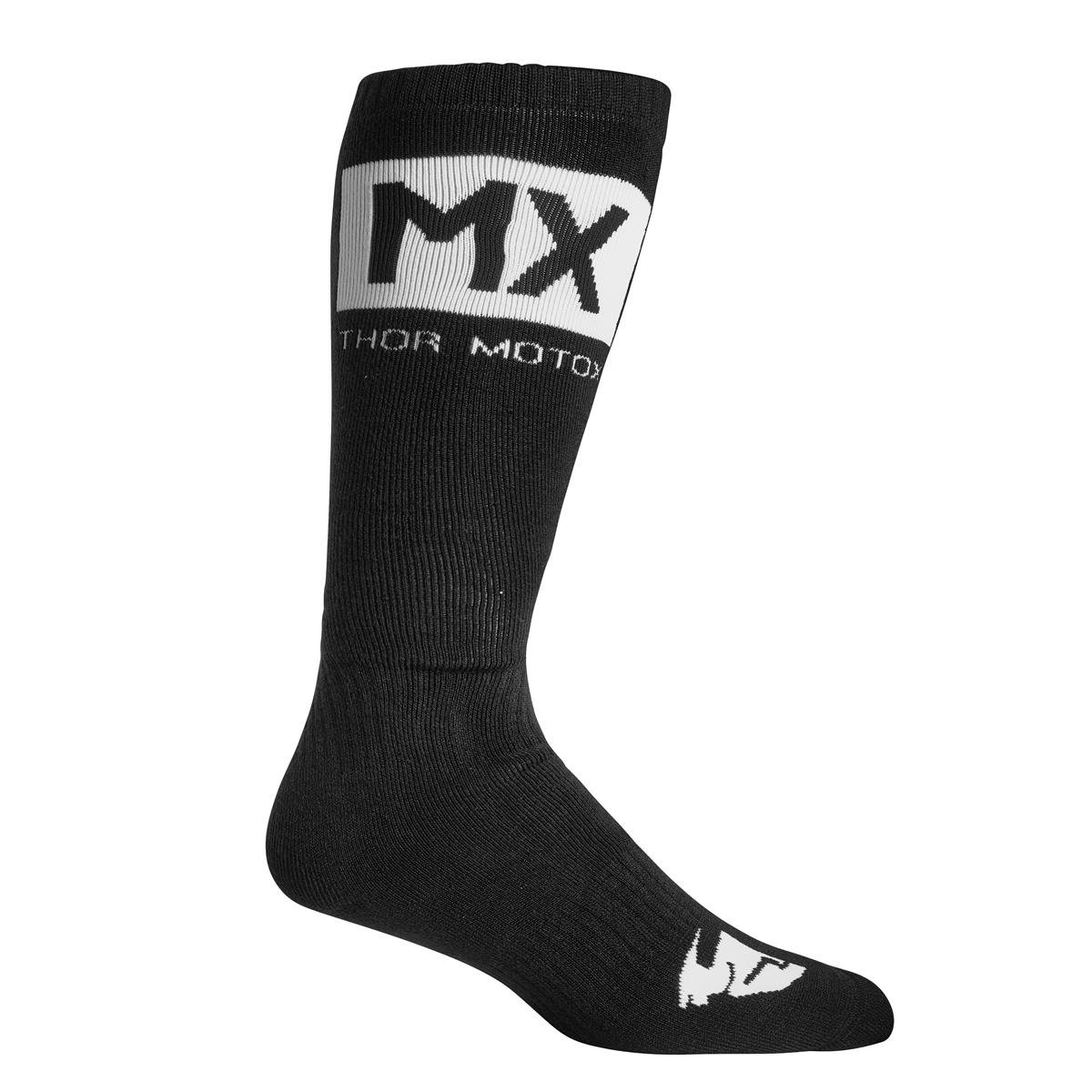 Thor Kids Socken MX Solid Schwarz/Weiß