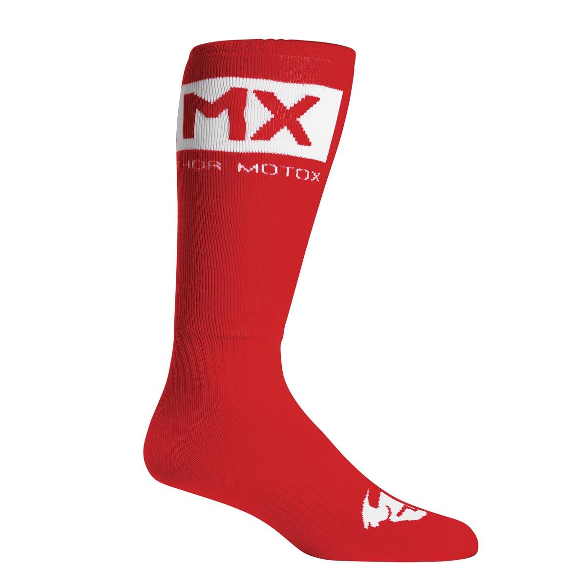 Thor Calze MX Solid - Rosso/Bianco