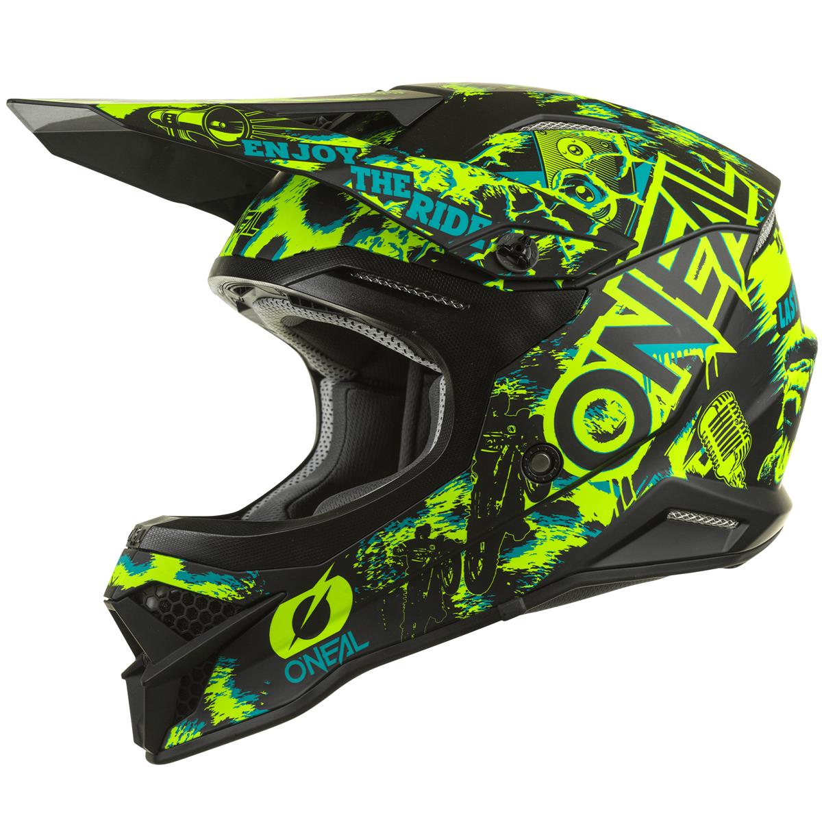 O'Neal MX Helmet 3SRS Assault - Black/Neon Yellow