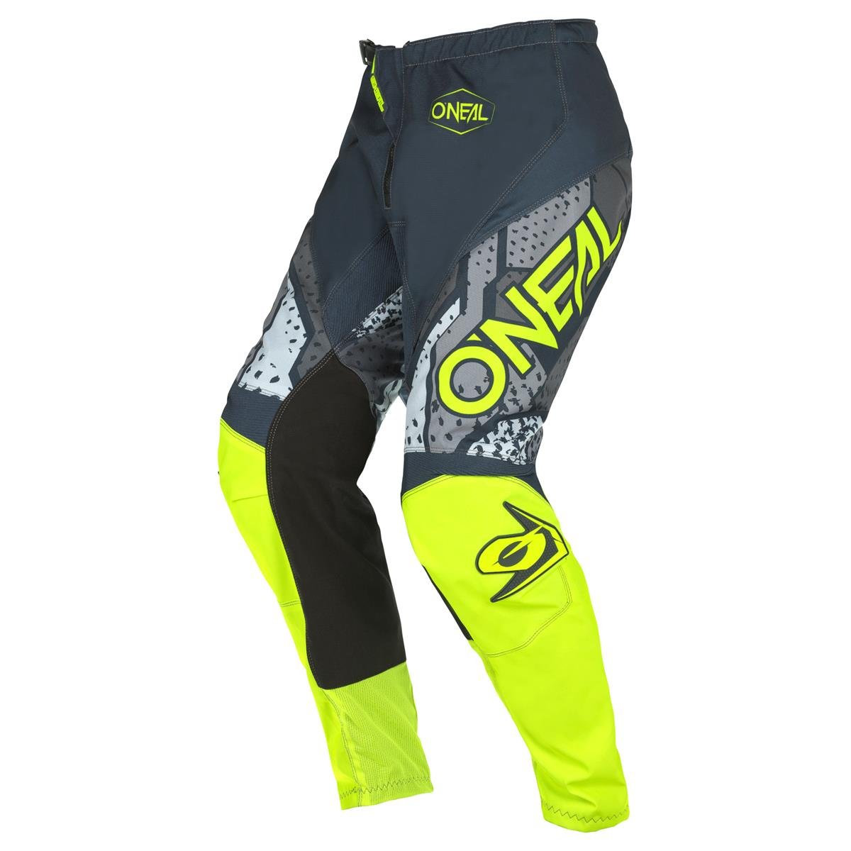 O'Neal MX Pants Element Camo V. 22 - Gray/Neon Yellow