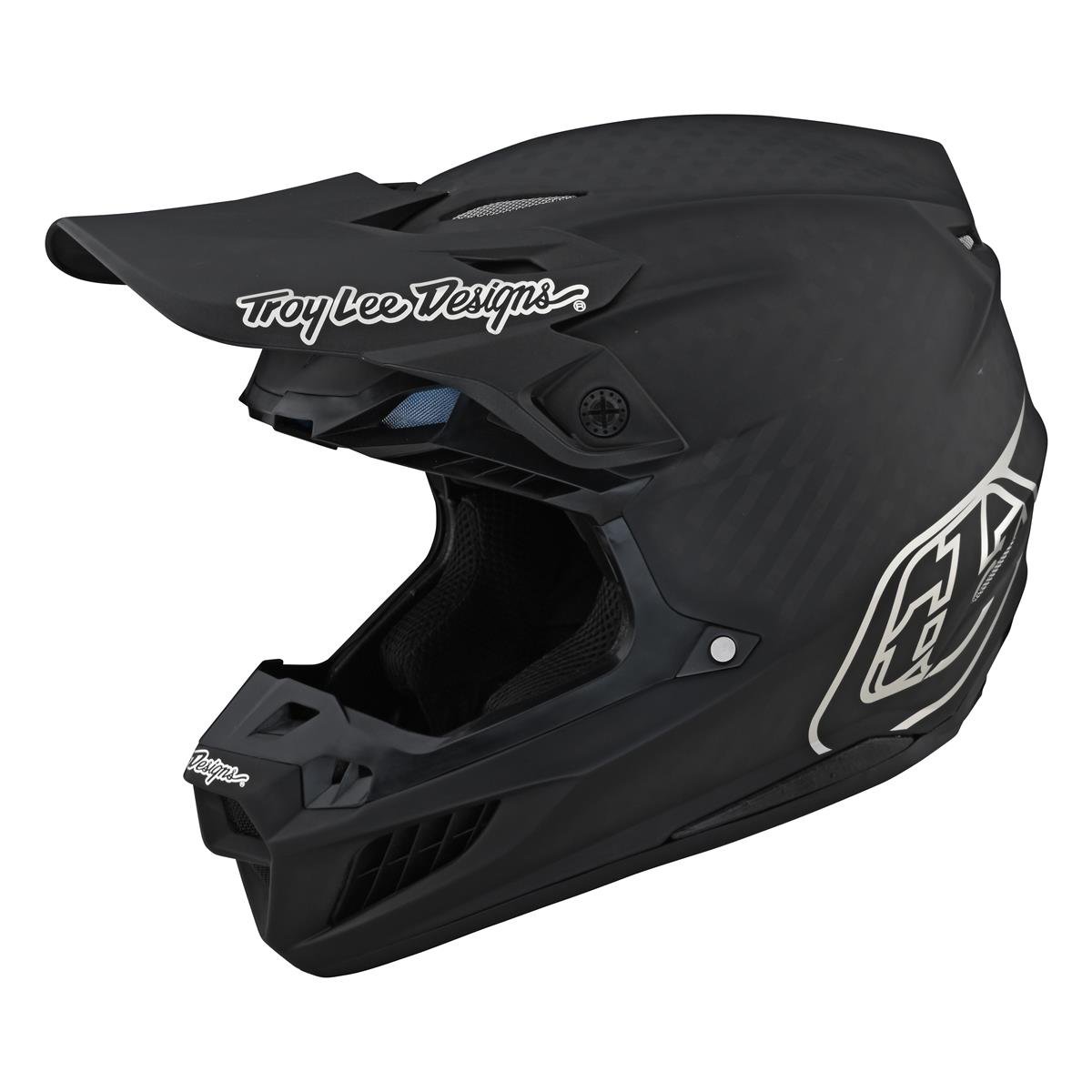 Troy Lee Designs Motocross-Helm SE5 Carbon MIPS Stealth - Schwarz/Chrome