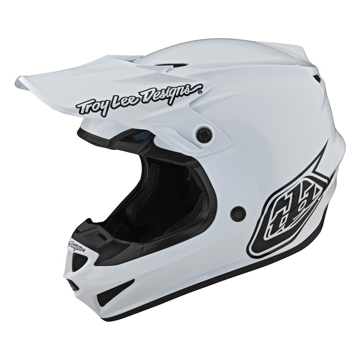 Troy Lee Designs Motocross-Helm SE4 Polyacrylite MIPS Mono - Weiß
