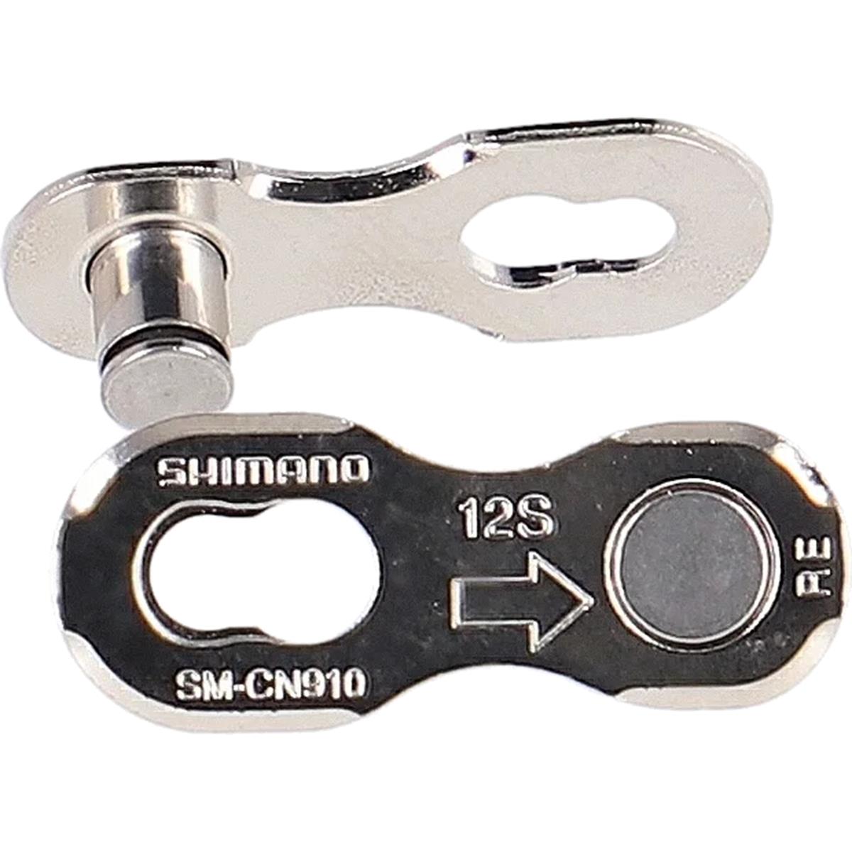 Shimano MTB-Kettenschloss SM-CN910 12-fach, Silber, 2 Stück