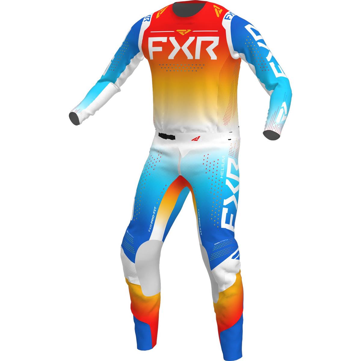 FXR MX Pants Helium Blue/Tangerine