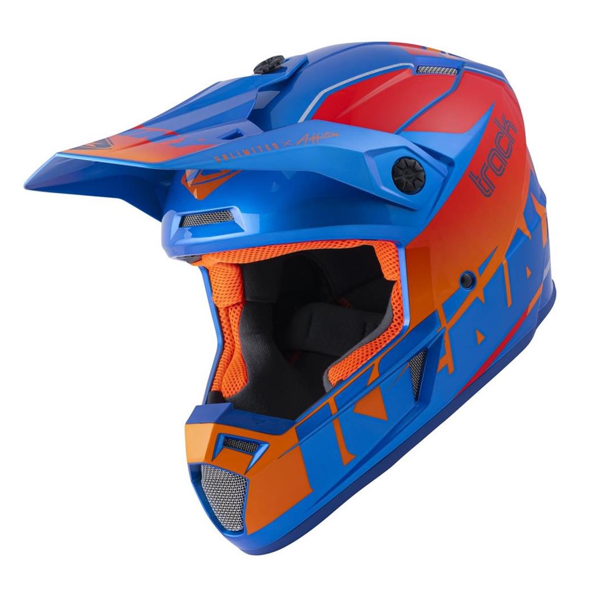 Kenny Motocross-Helm Track Graphic - Blau/Rot