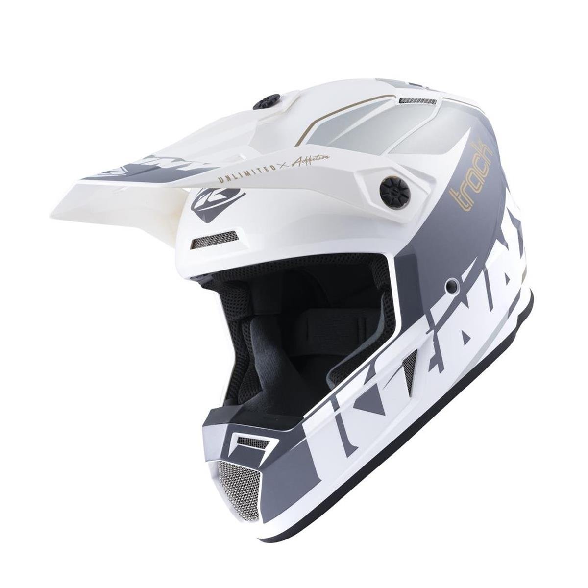 Kenny MX Helmet Track Graphic - White/Silver