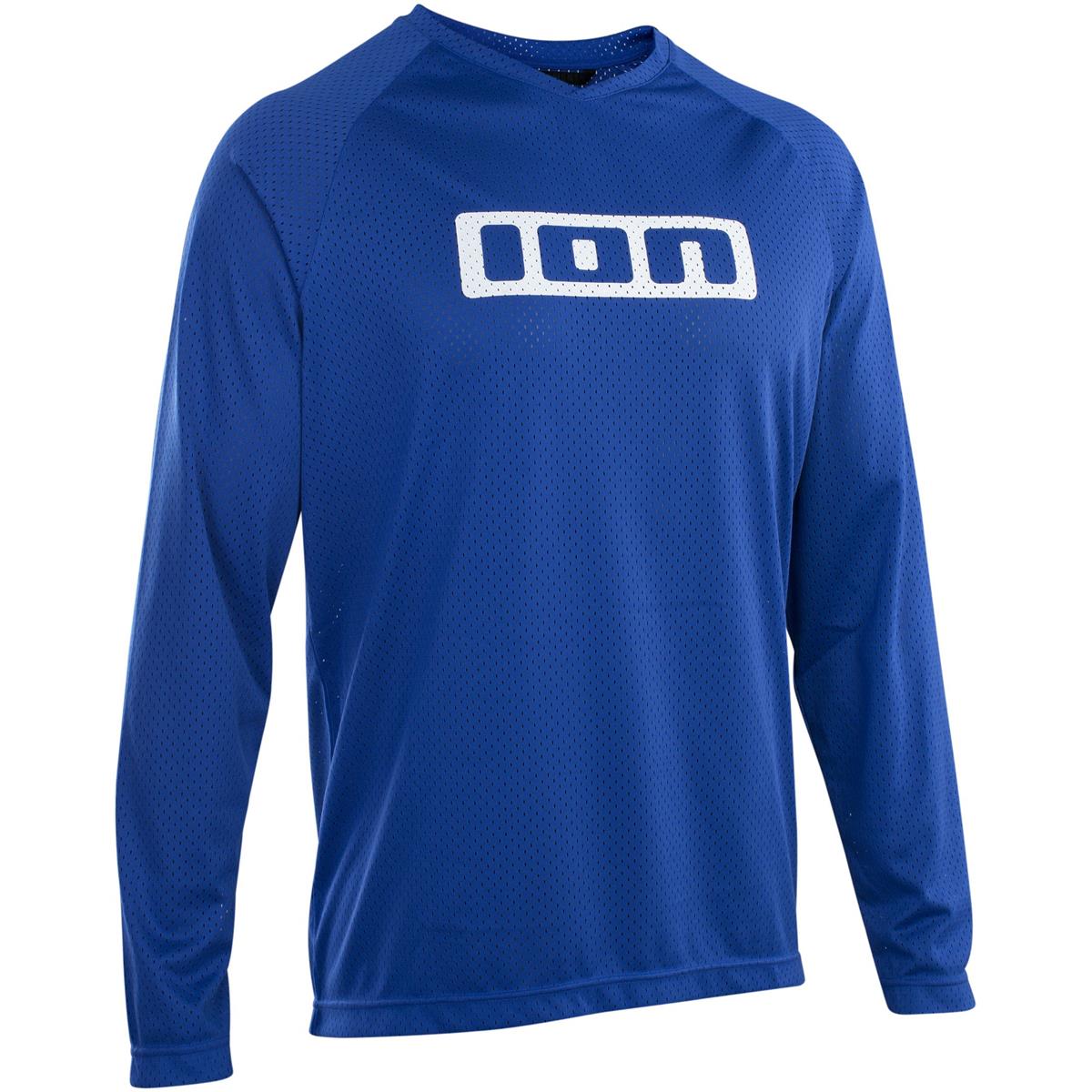 ION MTB Jersey Long Sleeve Logo Cobalt Reef