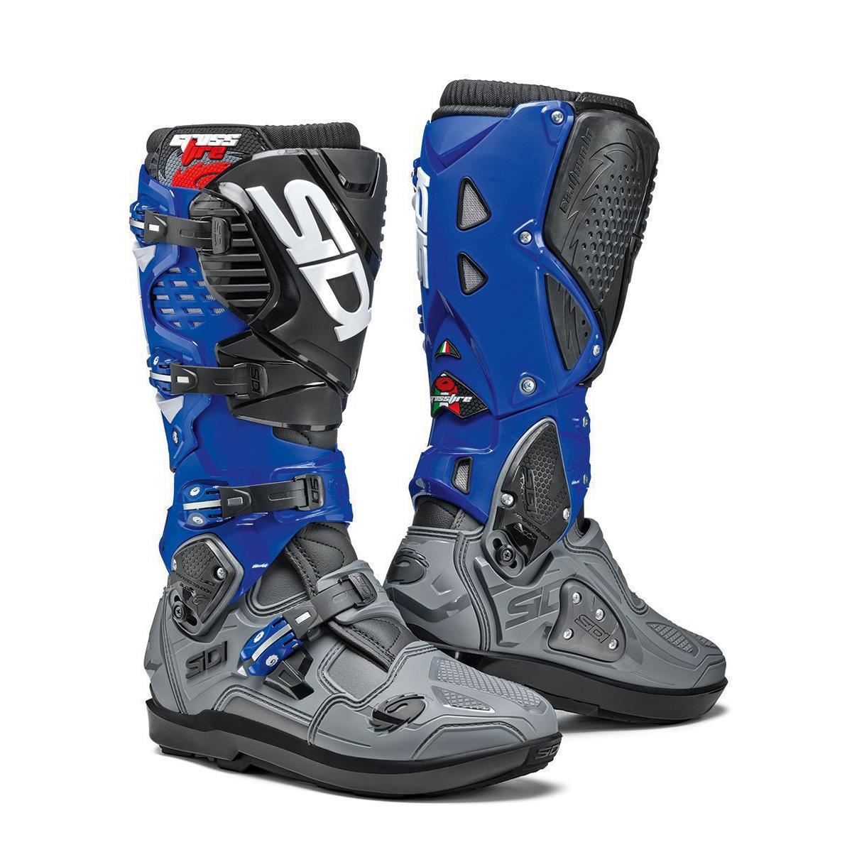 Sidi MX Boots Crossfire 3 SRS Gray/Blue/Black
