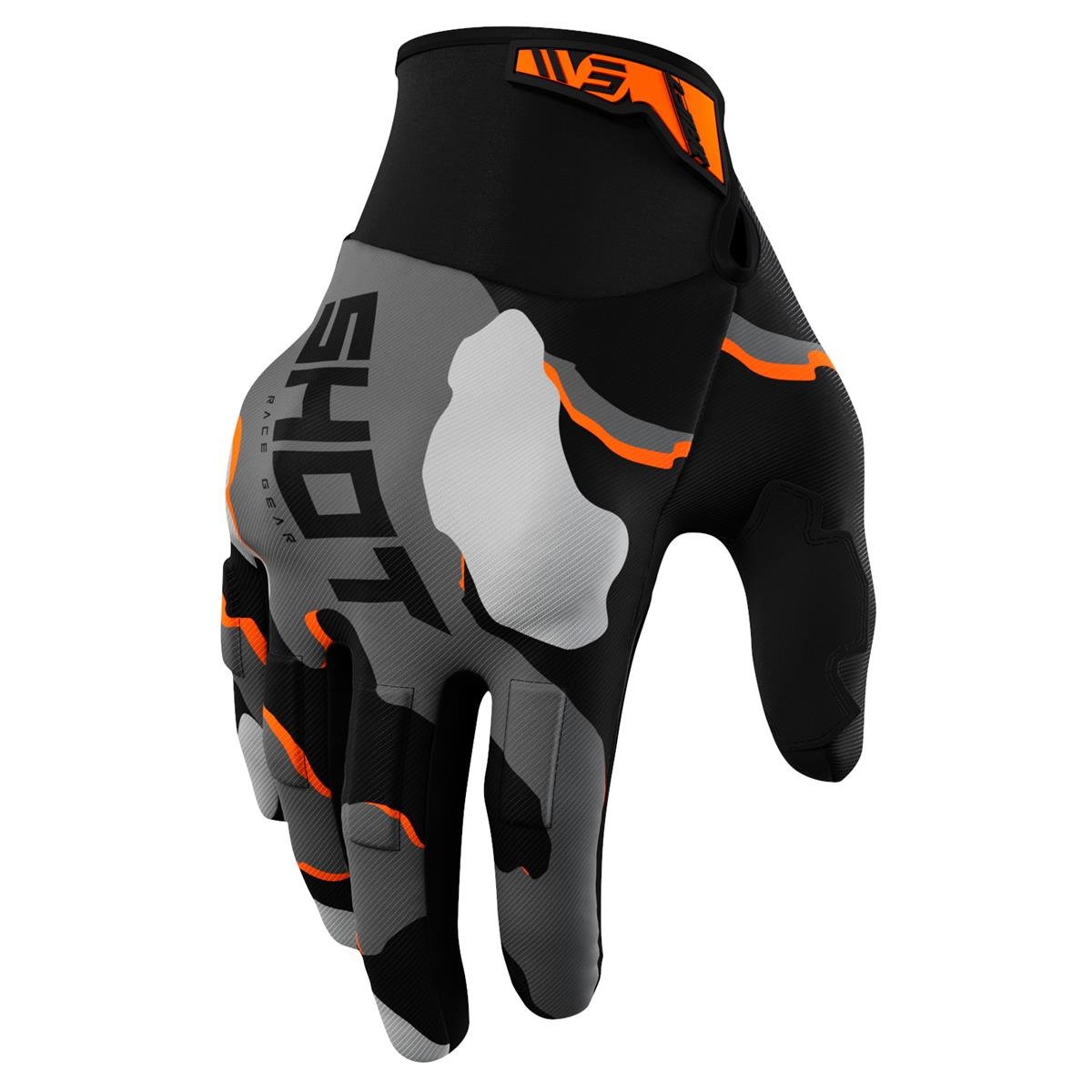 Shot Gloves Drift Camo - Neon Orange