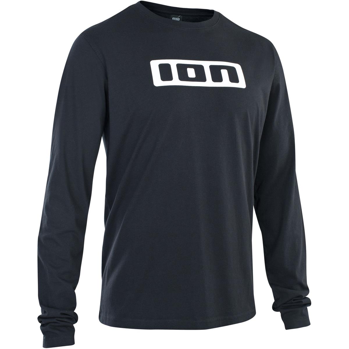 ION Langarmshirt Logo Schwarz