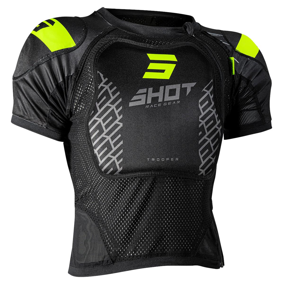 Shot Protector Shirt Short Sleeve Trooper Black/Neon Yellow