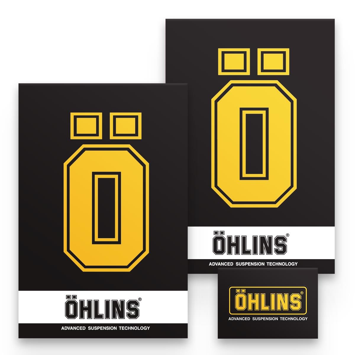 Maciag Offroad Fork Guard Sticker  Öhlins, Black/Yellow/White