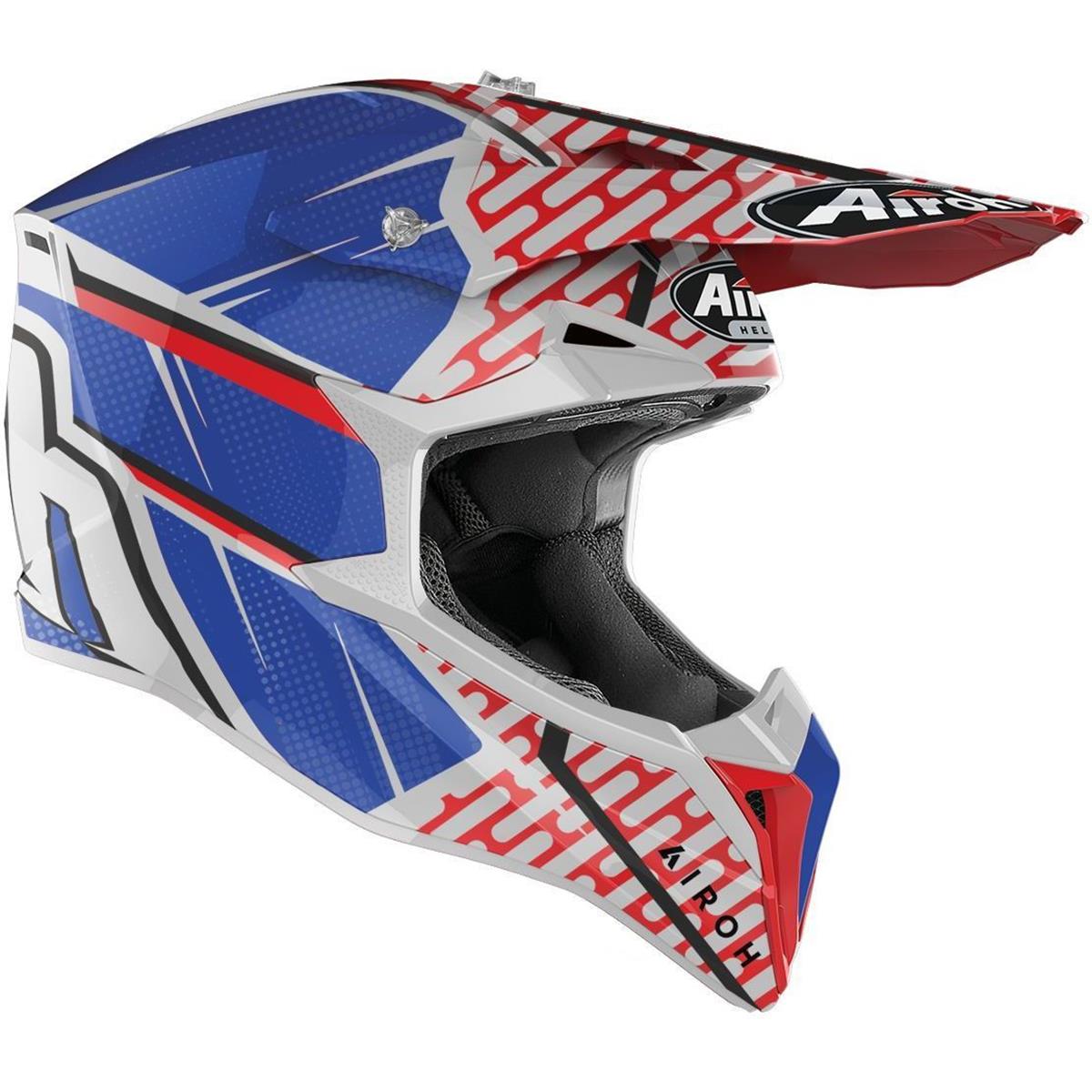 Airoh Motocross-Helm Wraap Idol - Red/Blue Gloss