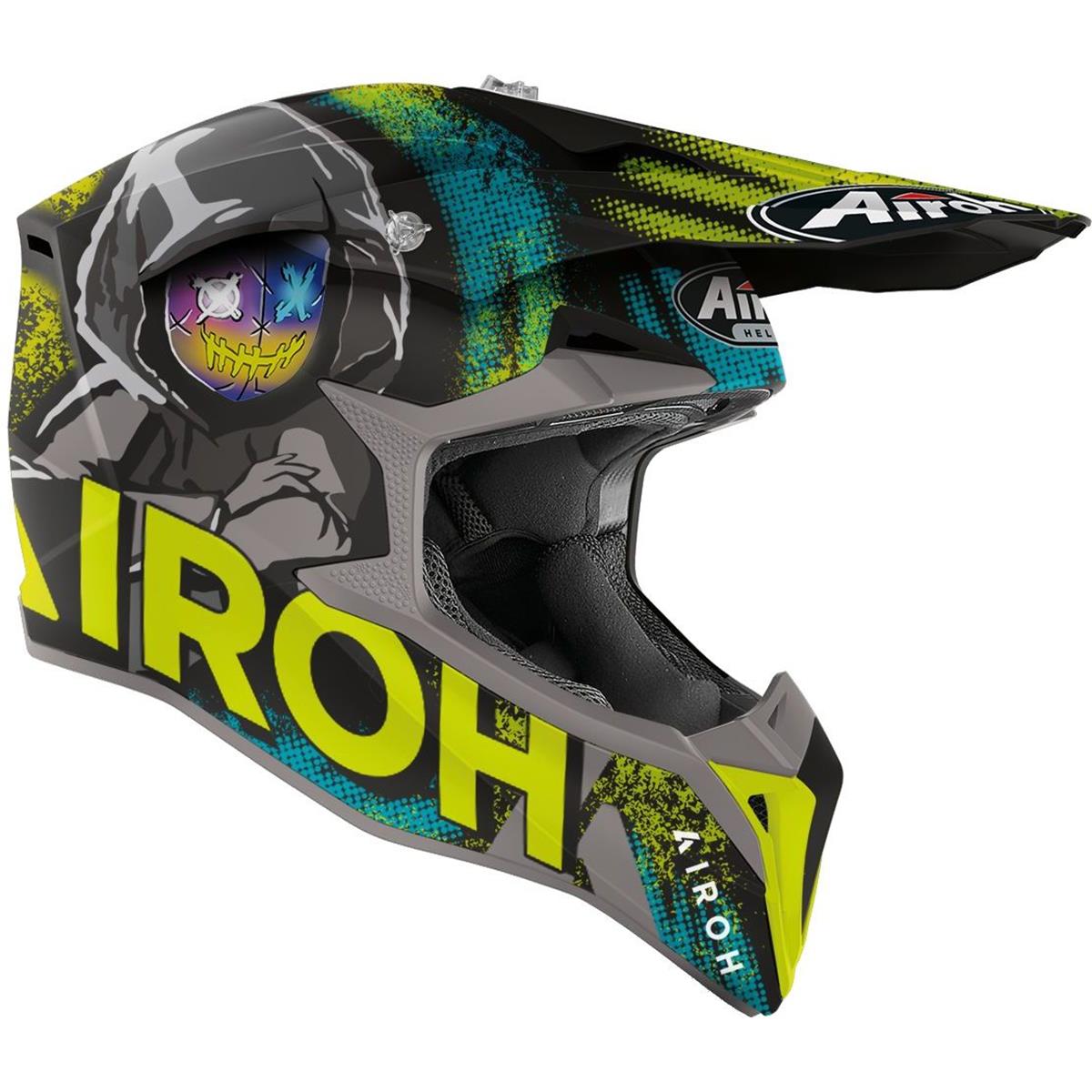 Airoh MX Helmet Wraap Alien - Yellow Matt