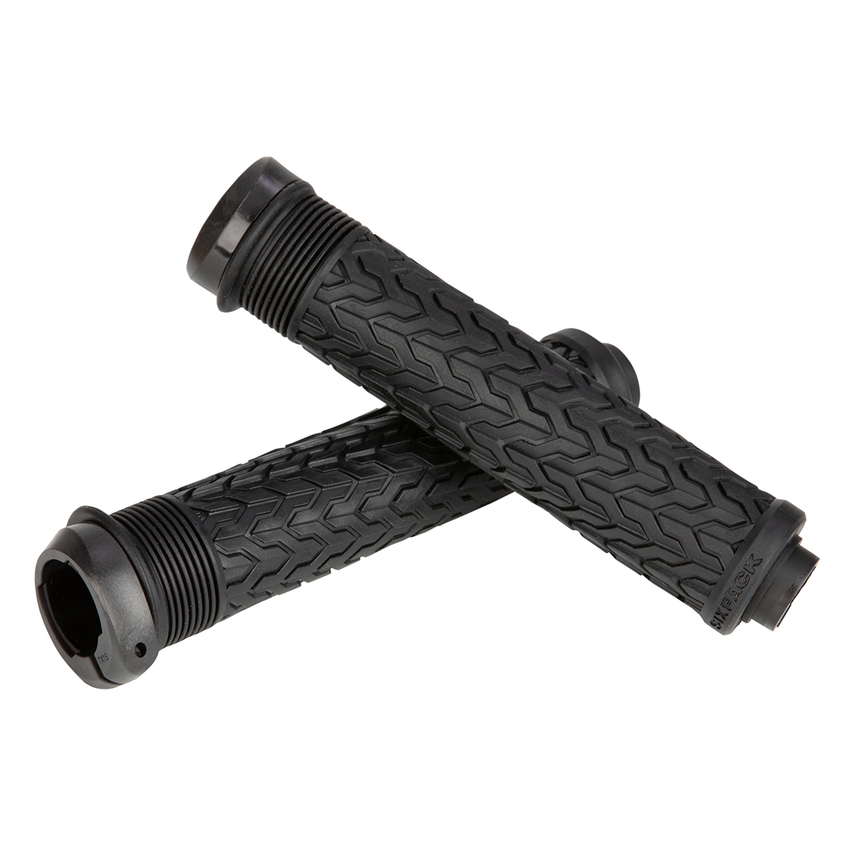 Sixpack MTB Grips S-Trix CF Lock-On System, 30 x 140 mm, Black/Dark Carbon