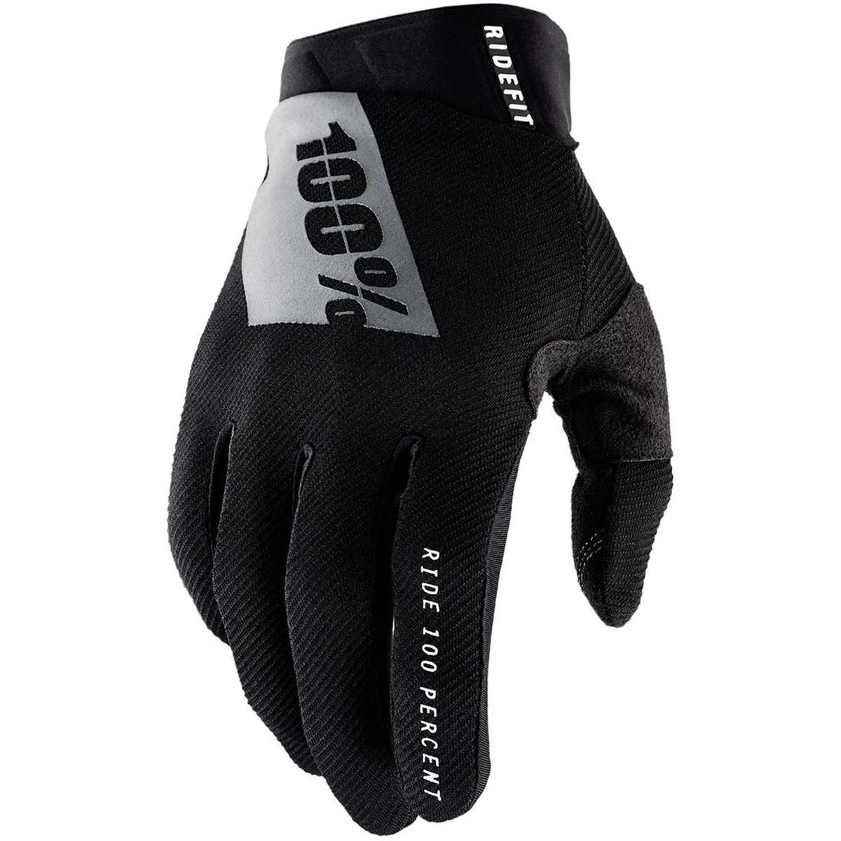 100% MTB-Handschuhe Ridefit Schwarz/Weiß