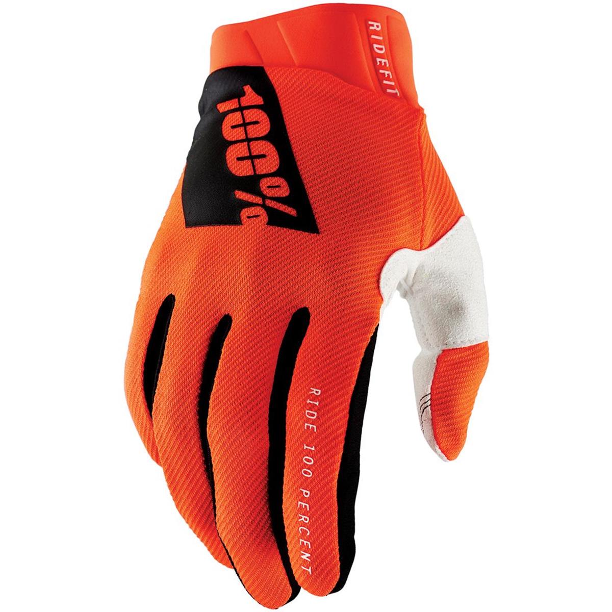 100% MTB-Handschuhe Ridefit Fluo Orange