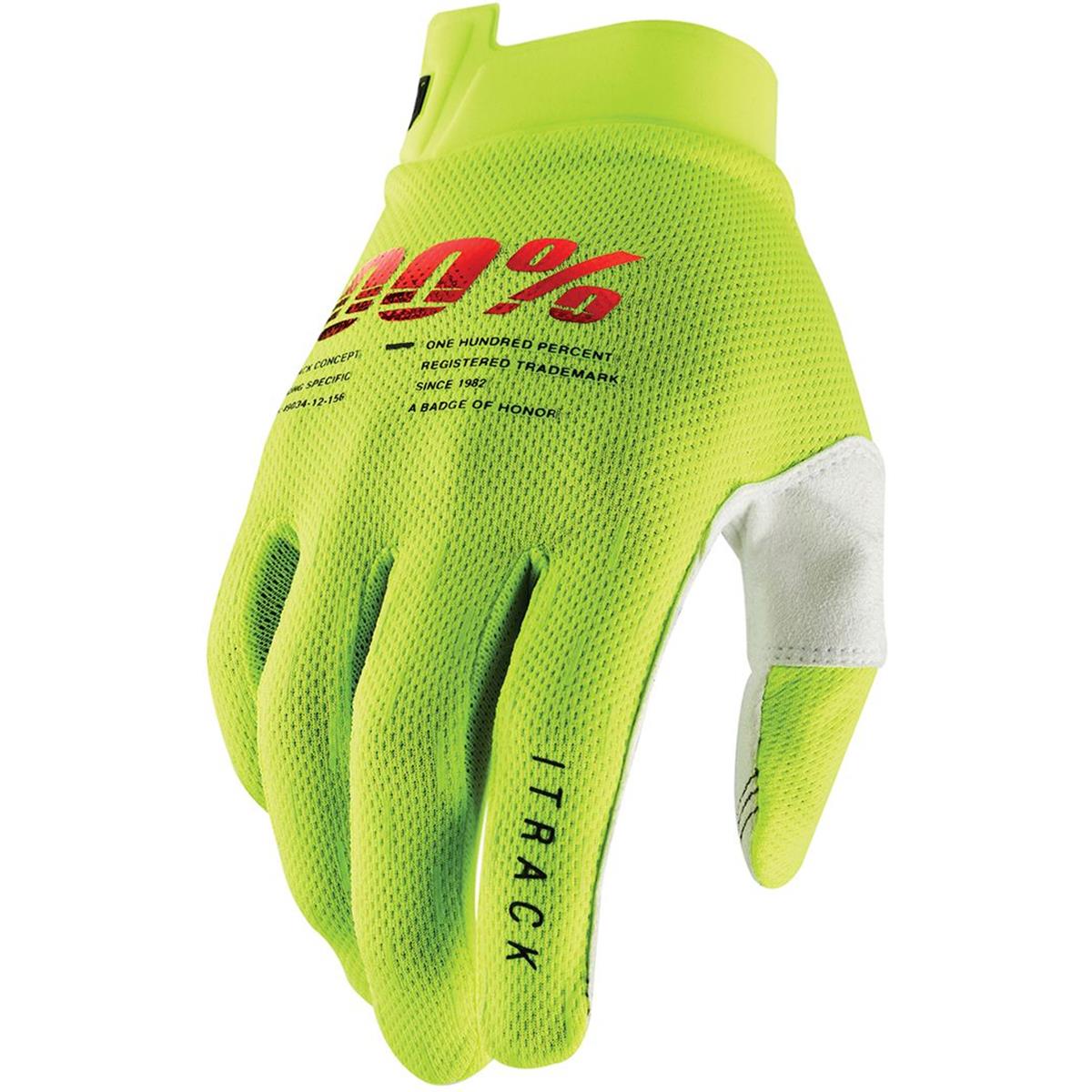 100% MTB Gloves iTrack Fluo Yellow
