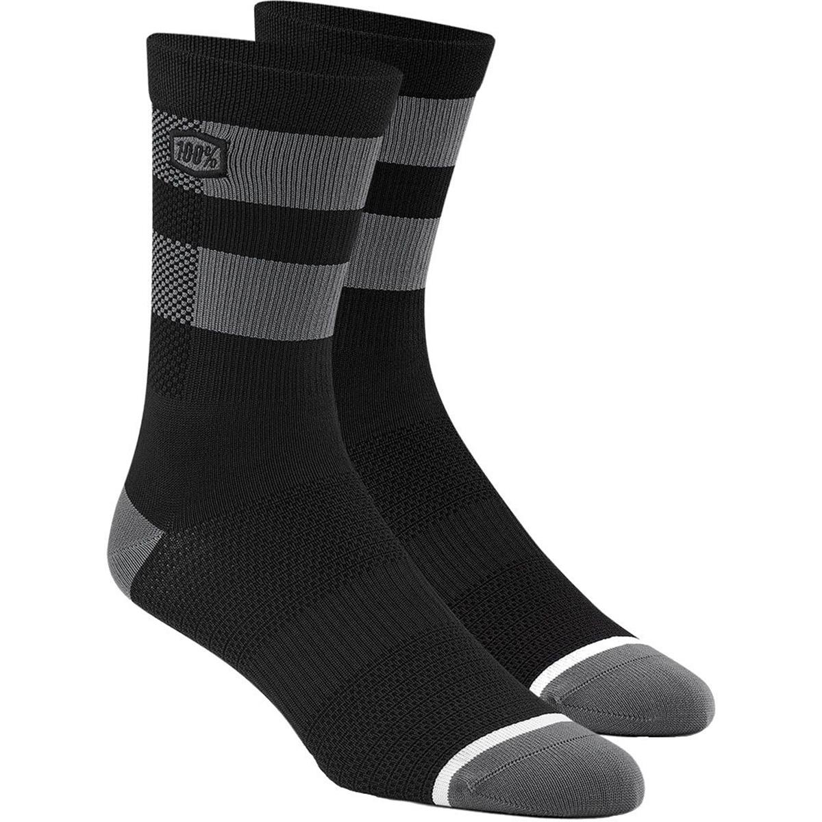 100% Socks Flow Black/Gray