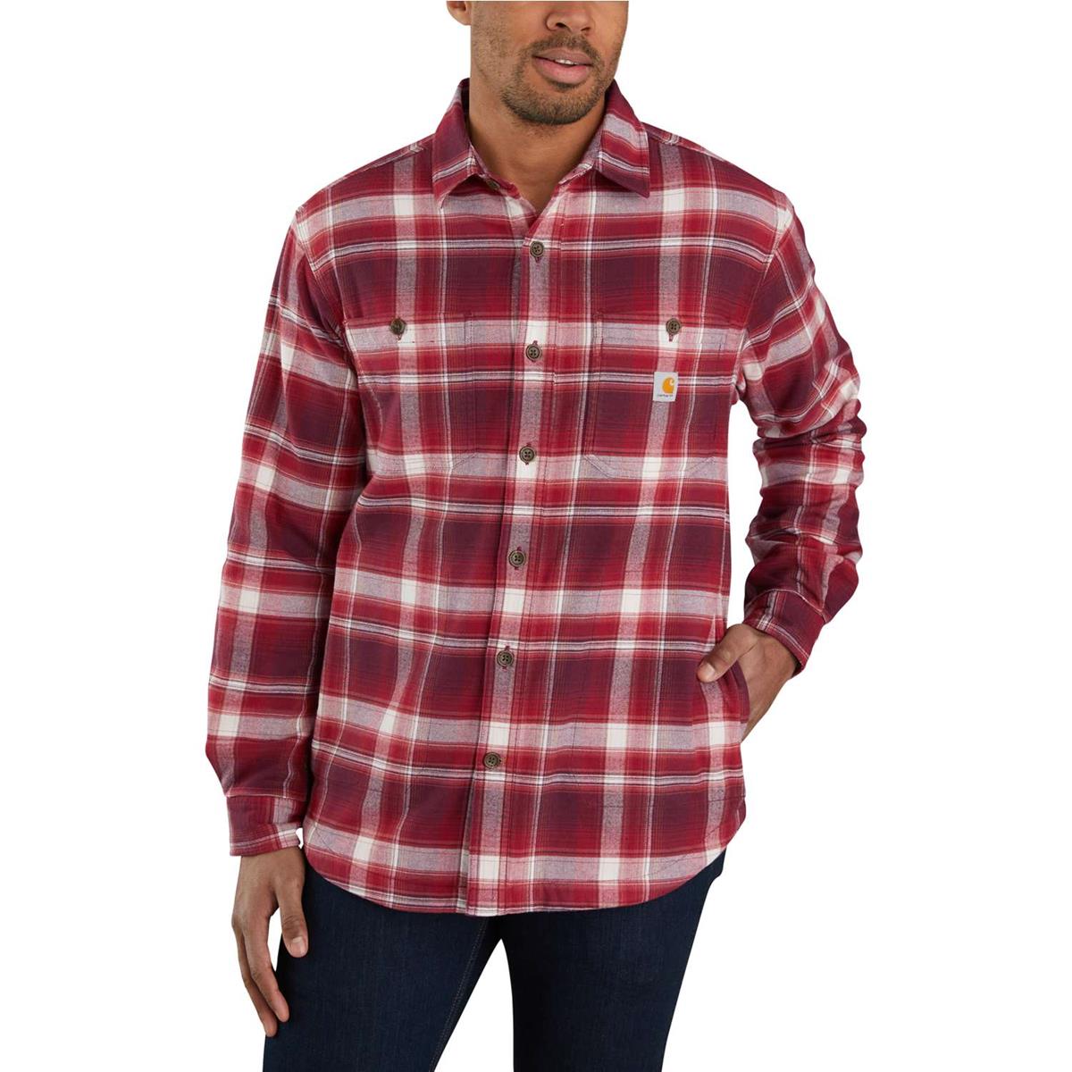 Carhartt Shirt Long Sleeve Hamilton Oxblood | Maciag Offroad