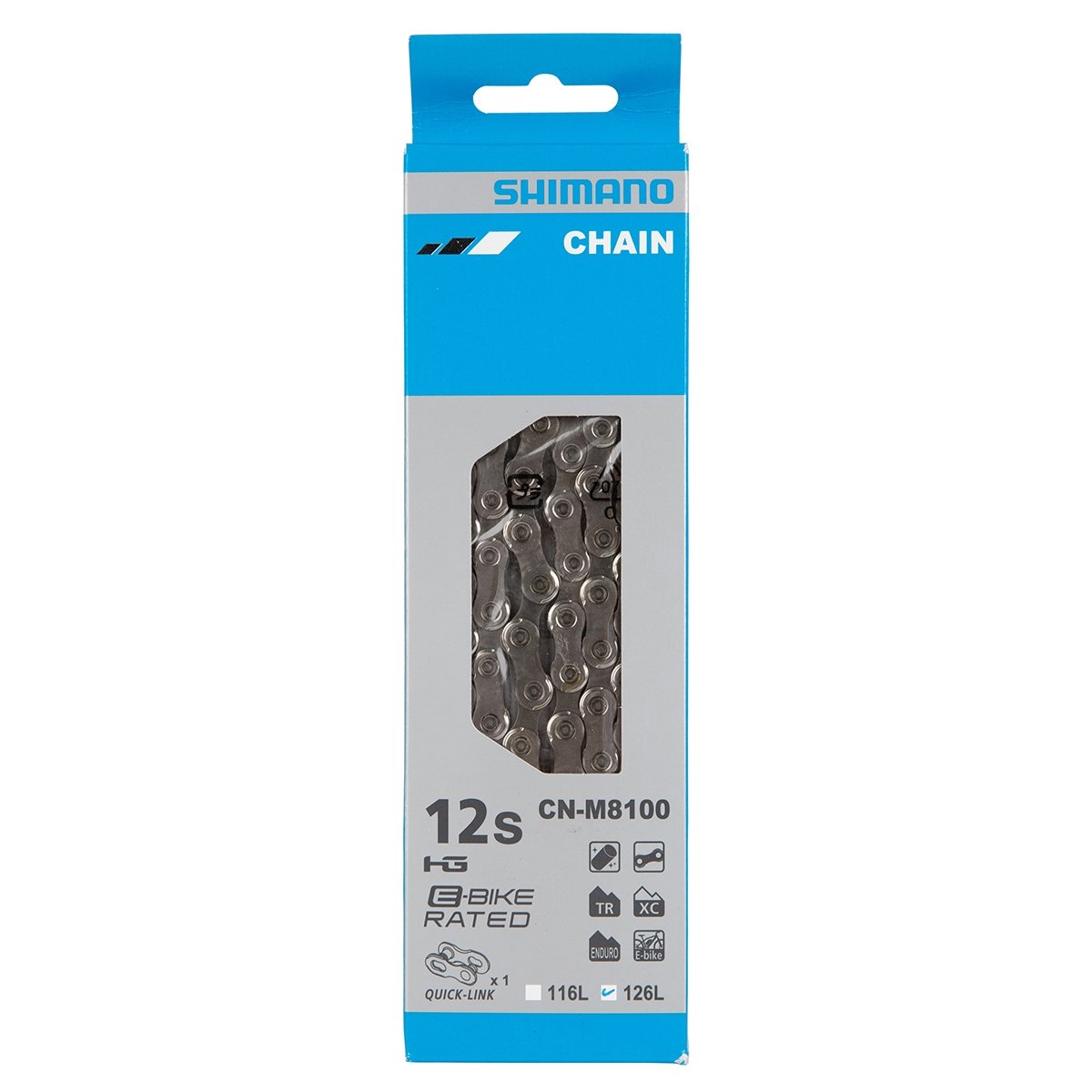 Shimano MTB Chain CN-M8100 126 Links, 12-Speed, with Master Link