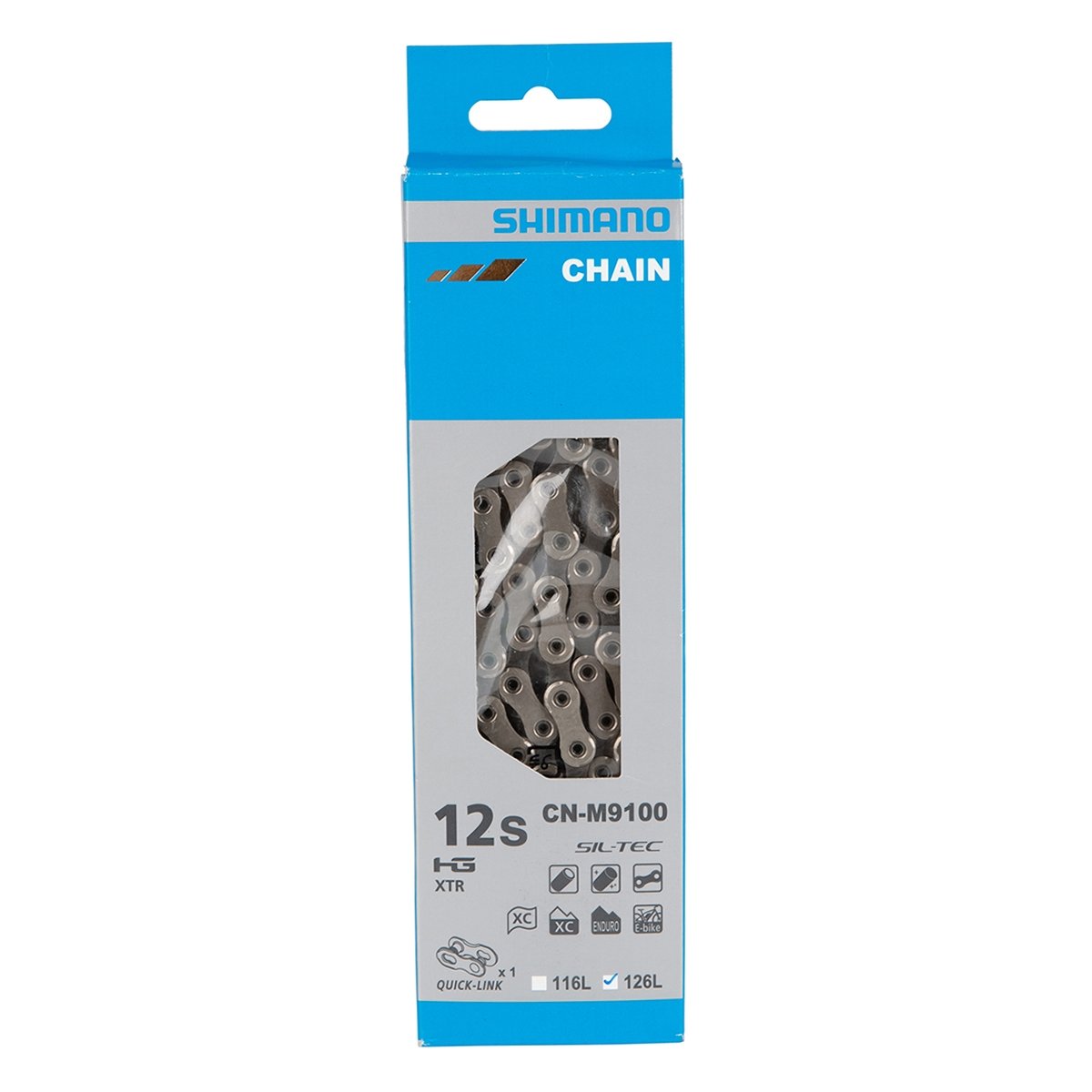 Shimano MTB Chain CN-M9100 126 Links, 12-Speed, with Master Link