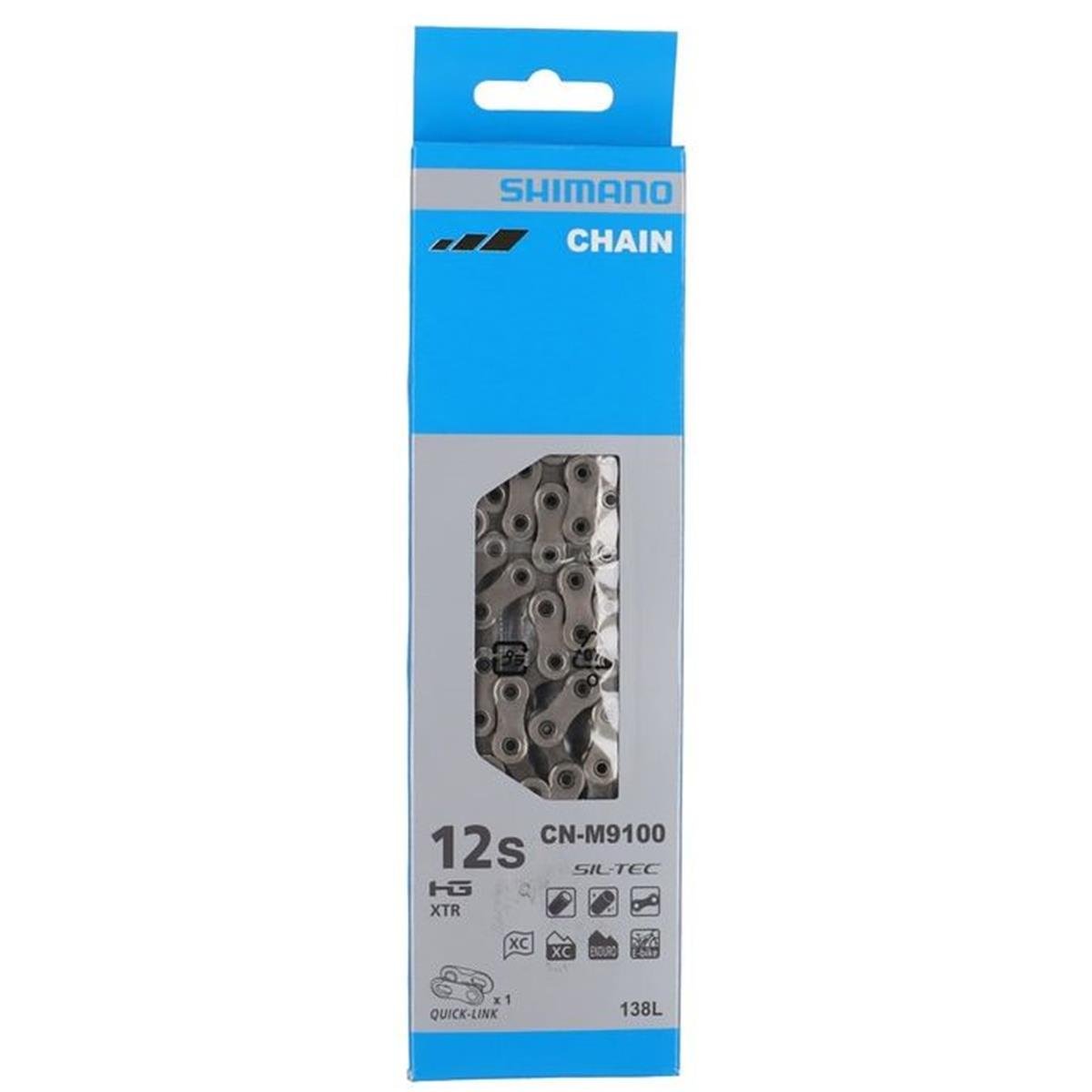 Shimano MTB Chain CN-M9100 138 Links, 12-Speed, with Master Link