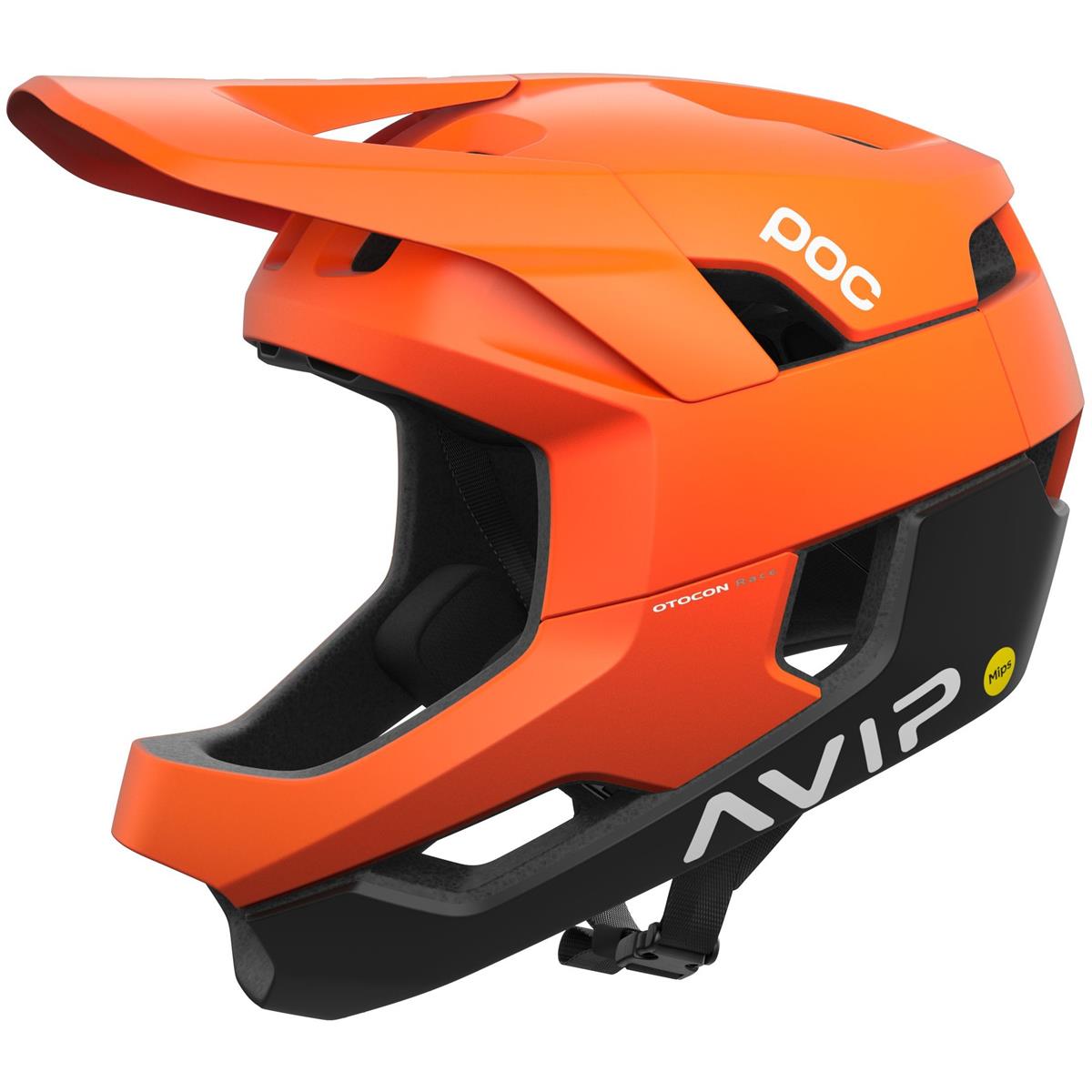 POC Enduro MTB-Helm Otocon Race MIPS Fluorescent Orange AVIP/Uranium Black Matt