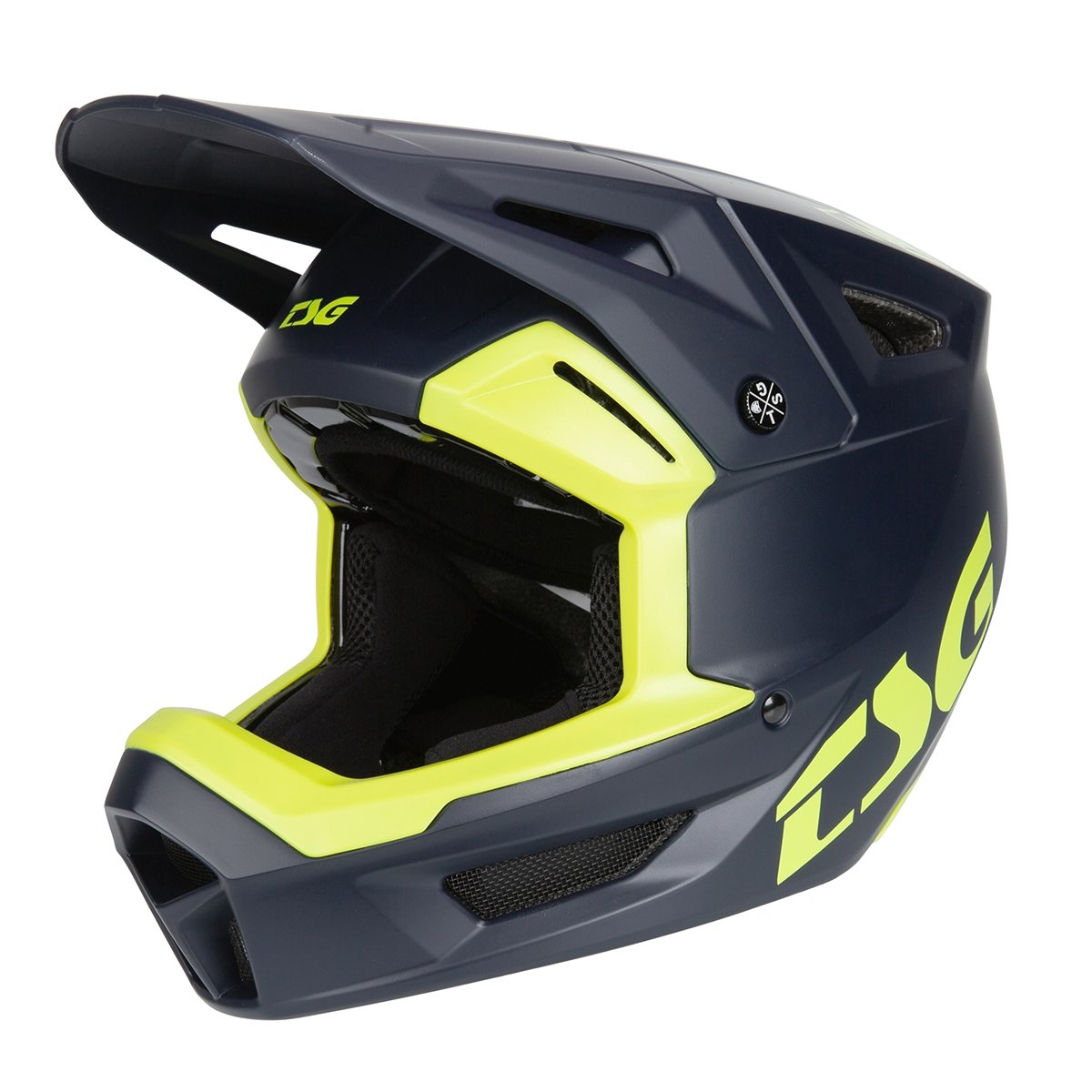 TSG Kids Downhill MTB-Helm Sentinel Solid - Satin Blue/Yellow