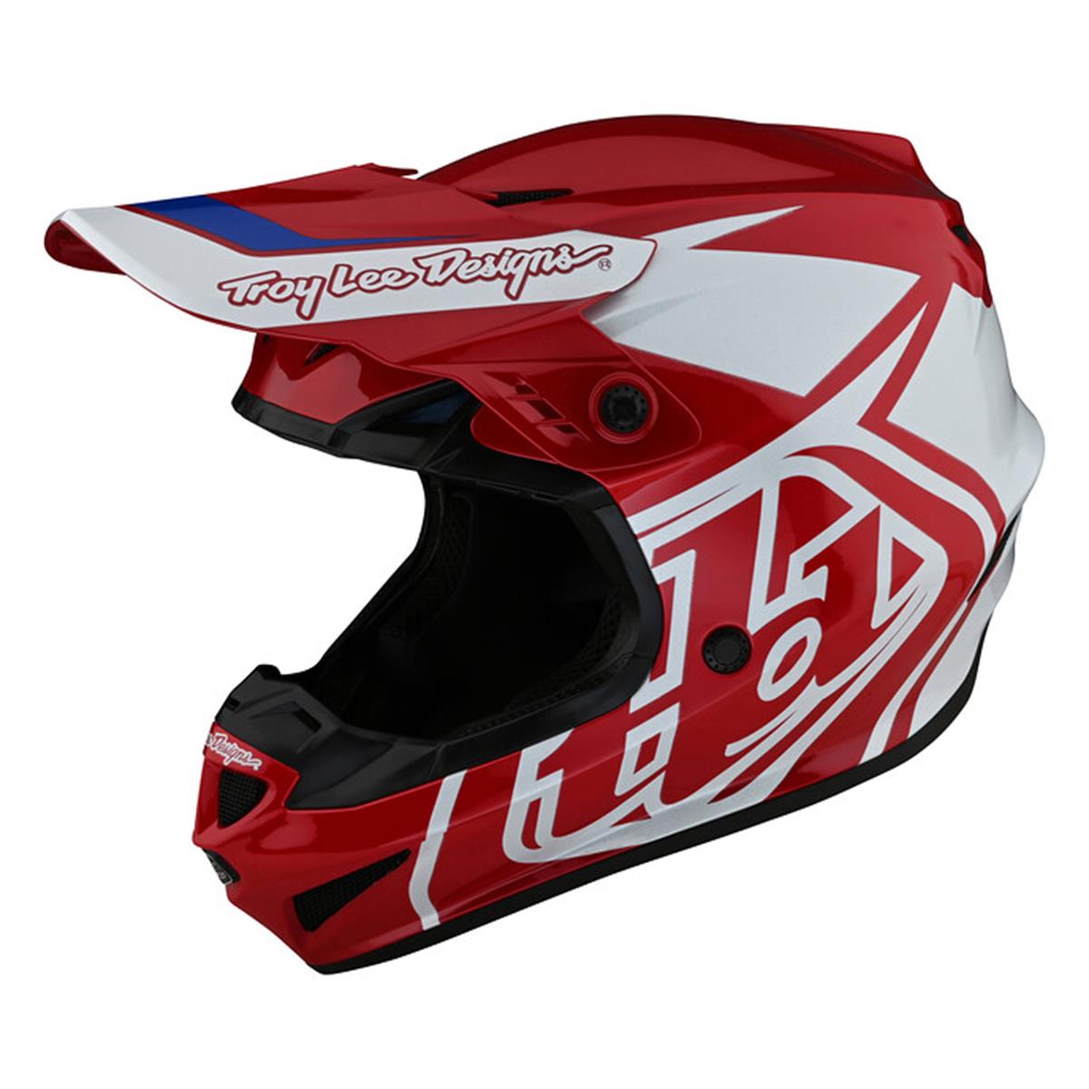 Troy Lee Designs MX Helmet GP Overload - Red/White