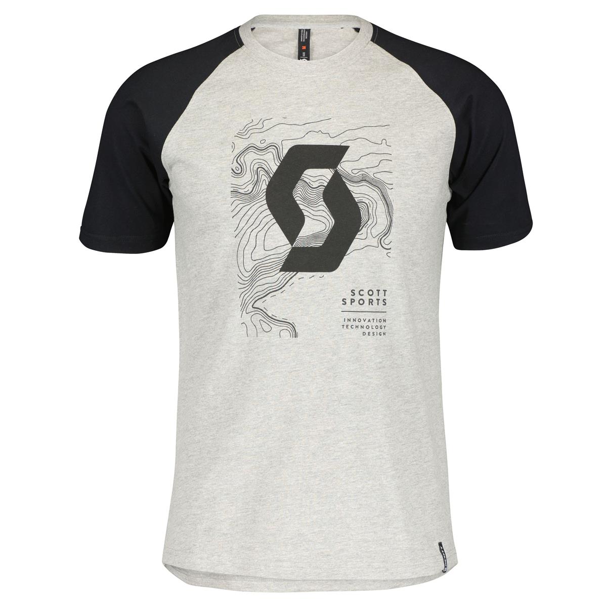 Scott T-Shirt Icon Raglan Light Gray Melange/Black