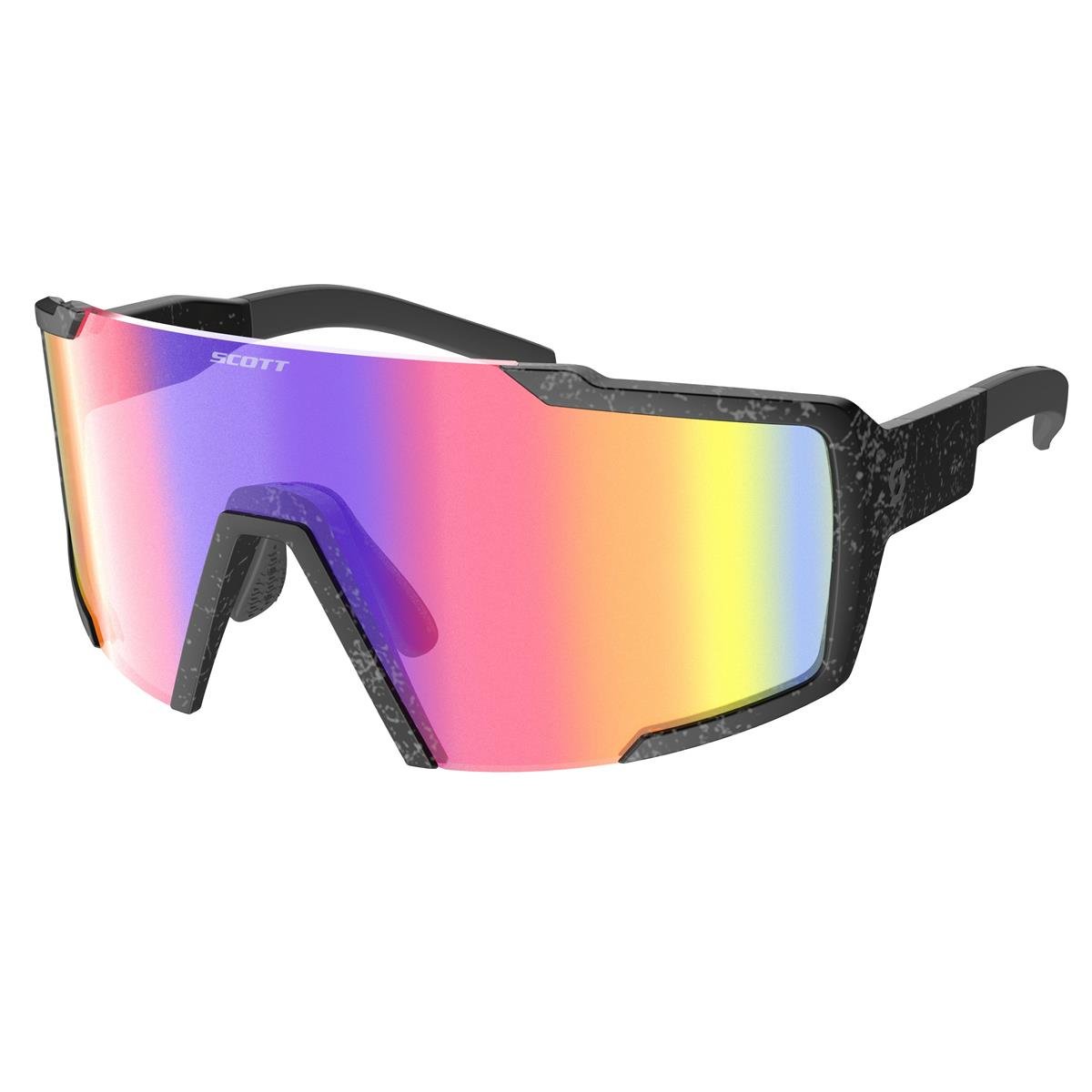 Scott MTB Sport Glasses Shield Marble Black - Teal Chrome