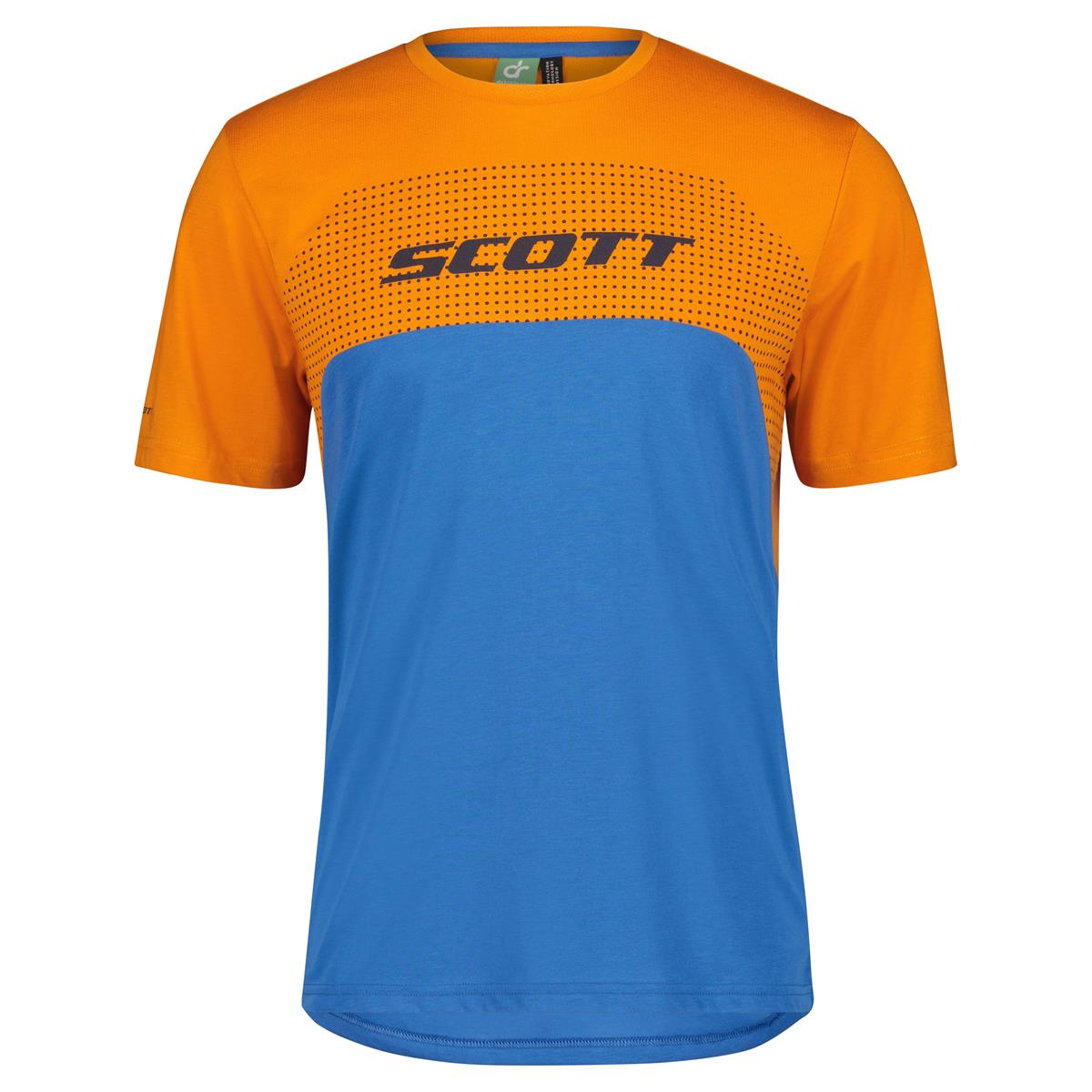 pasado Medicinal Siempre Scott MTB Jersey Short Sleeve Trail Flow DRI Copper Orange/Storm Blue |  Maciag Offroad