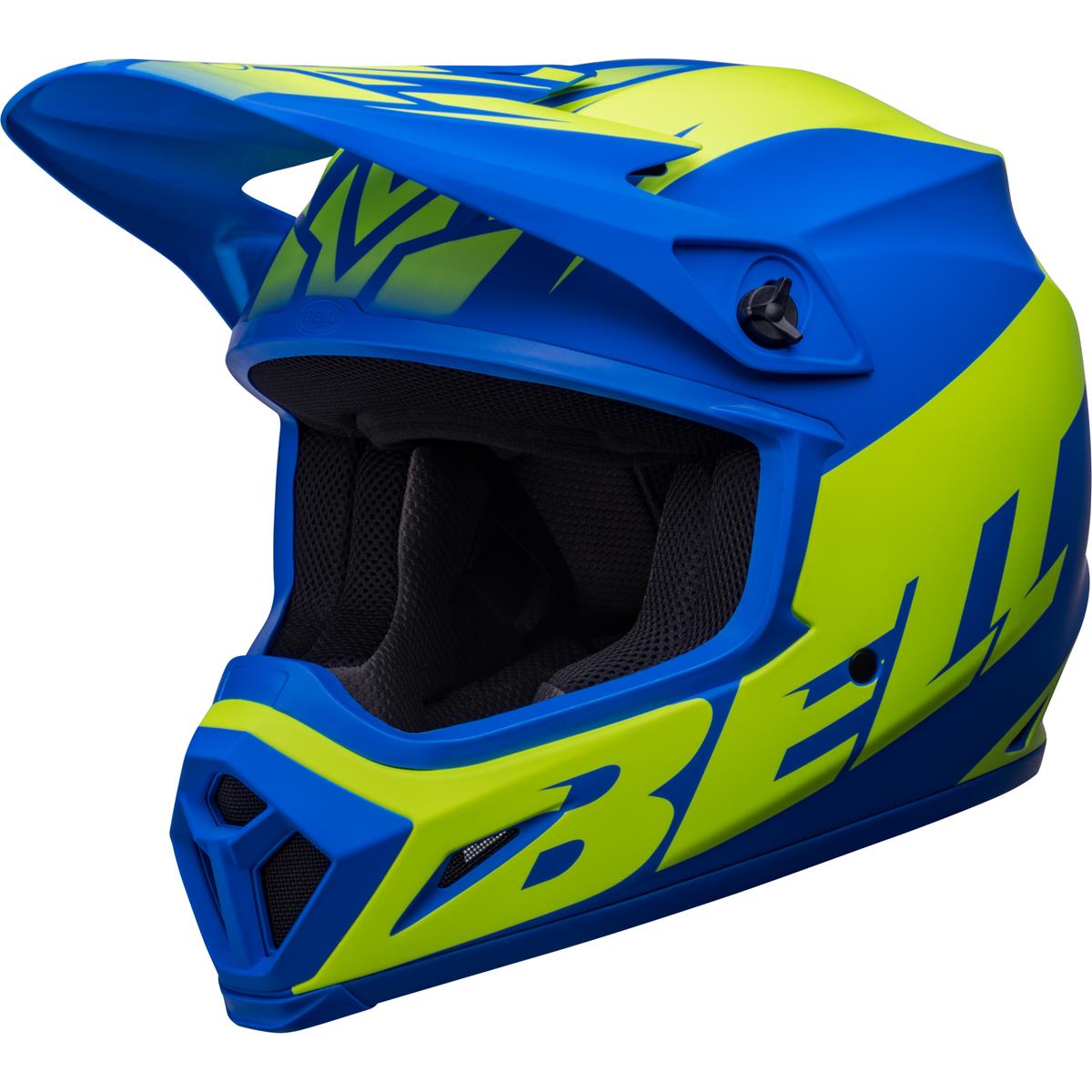 Bell MX Helmet MX-9 Mips Disrupt - Matte - Classic Blue/Hi-Viz/Yellow
