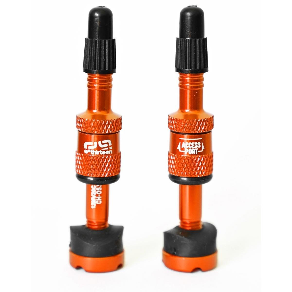 E*thirteen Kit Valves Tubeless Quick Fill Plasma 23-30 mm, Naranja