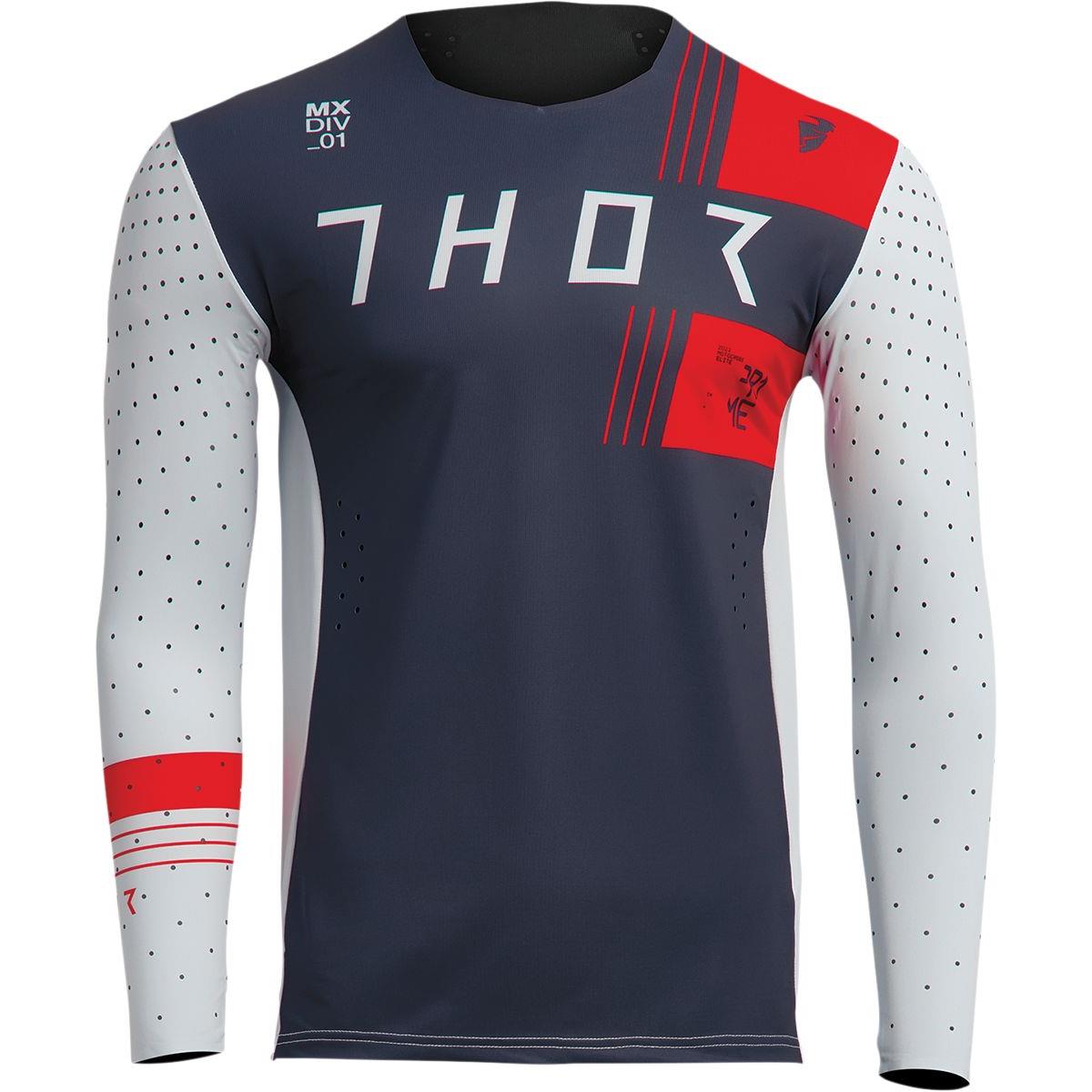 Thor Maillot MX Prime Strike Midnight/Rouge