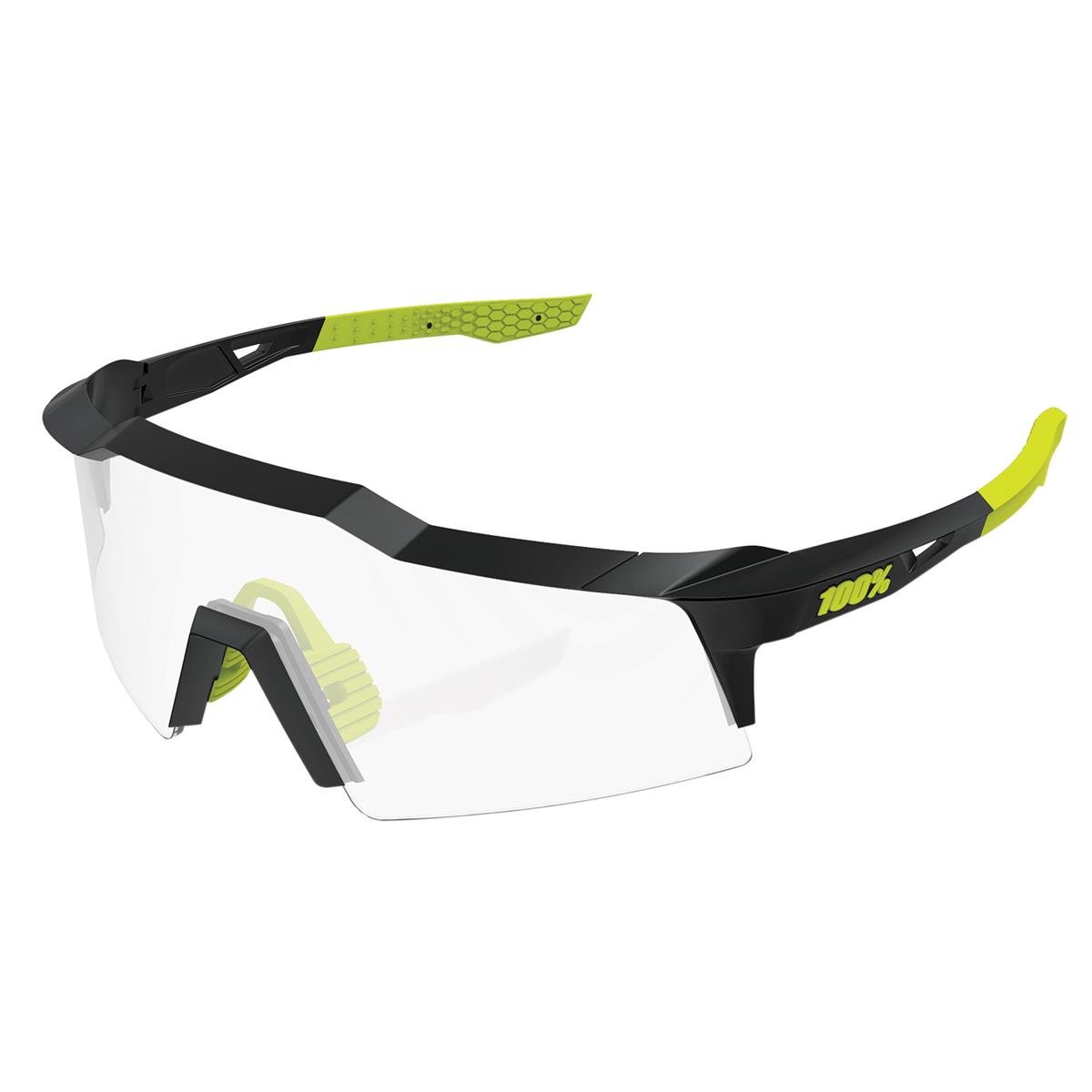 100% MTB-Sportbrille Speedcraft SL Gloss Black - Photochromic Lens