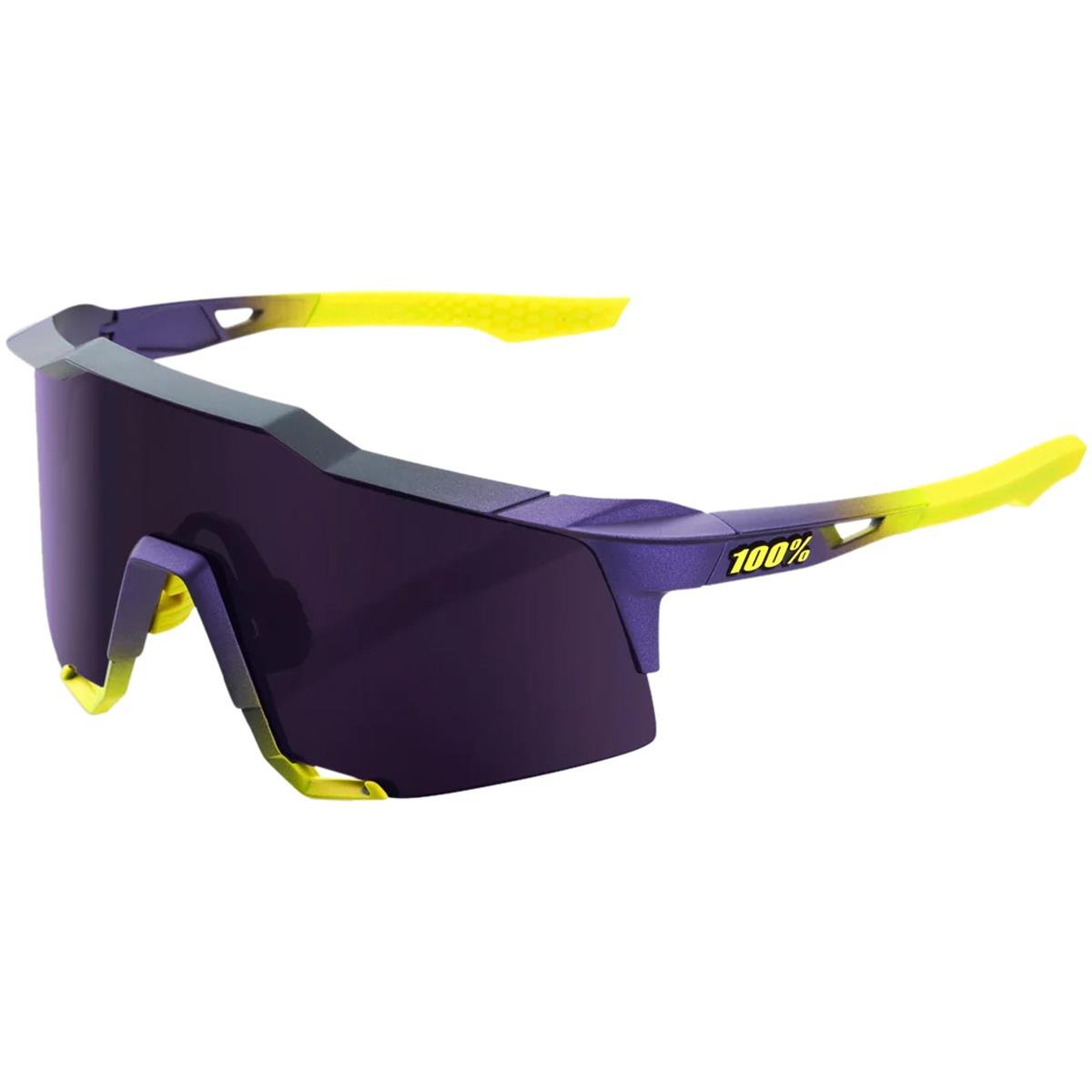 100% MTB-Sportbrille Speedcraft Matte Metallic Digital Brights - Dark Purple Lens