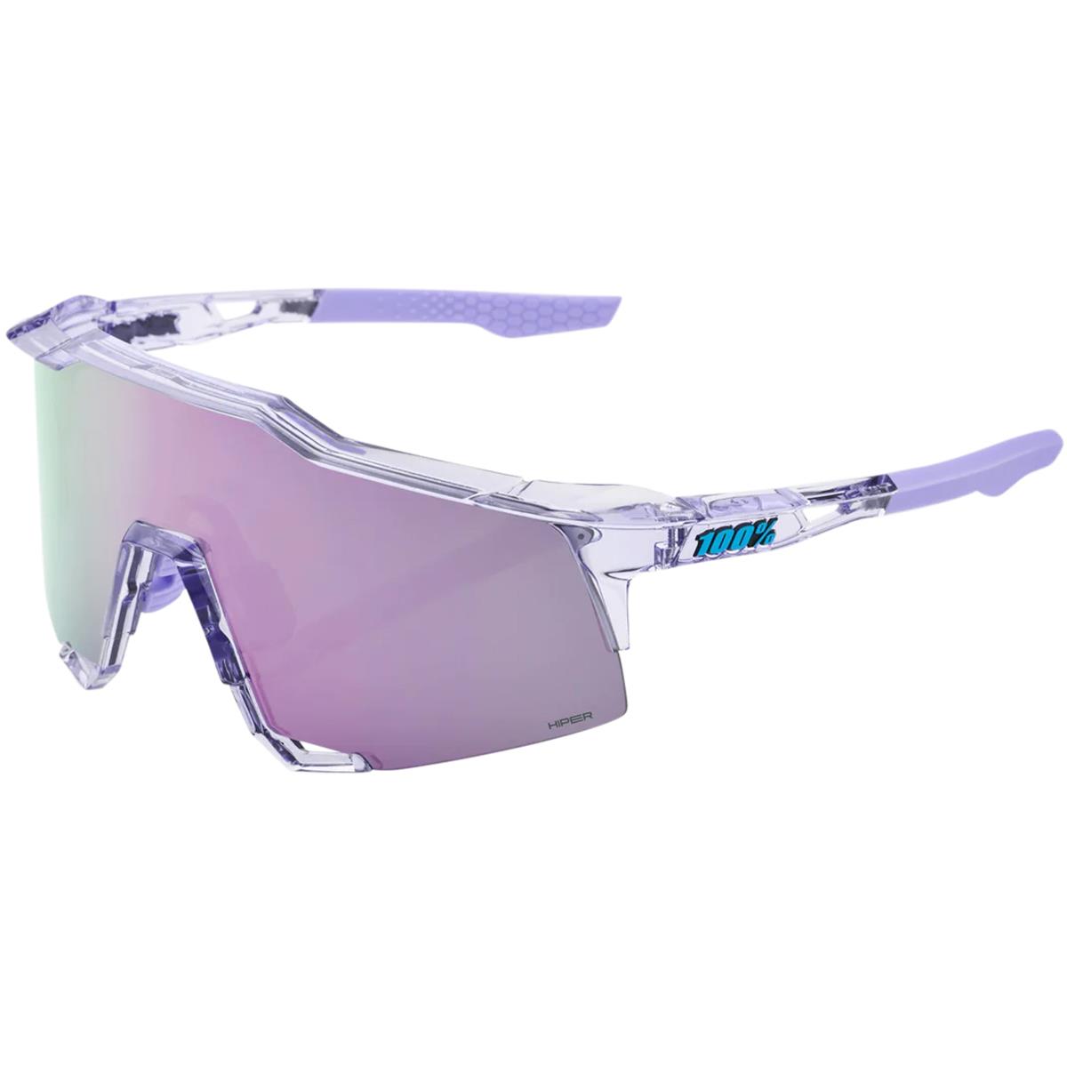 100% Occhiali sportivi MTB Speedcraft Polished Translucent Lavender - Hiper Lavender Mirror Lens