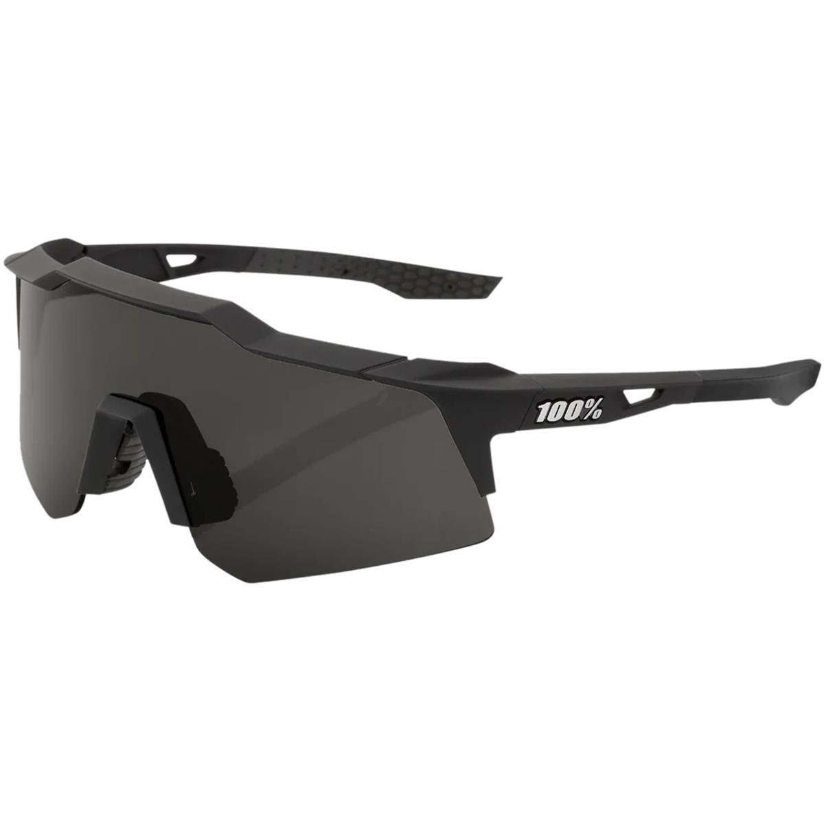 100% MTB-Sportbrille Speedcraft XS Soft Tact Black - Smoke Lens